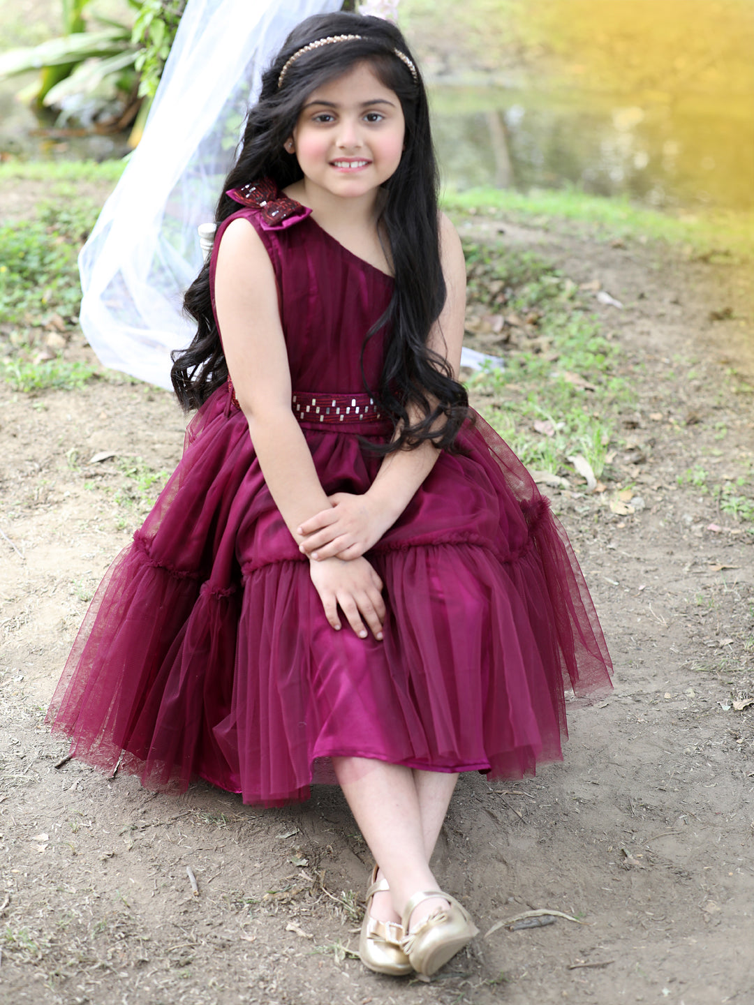 Girls Embellised Party Dress