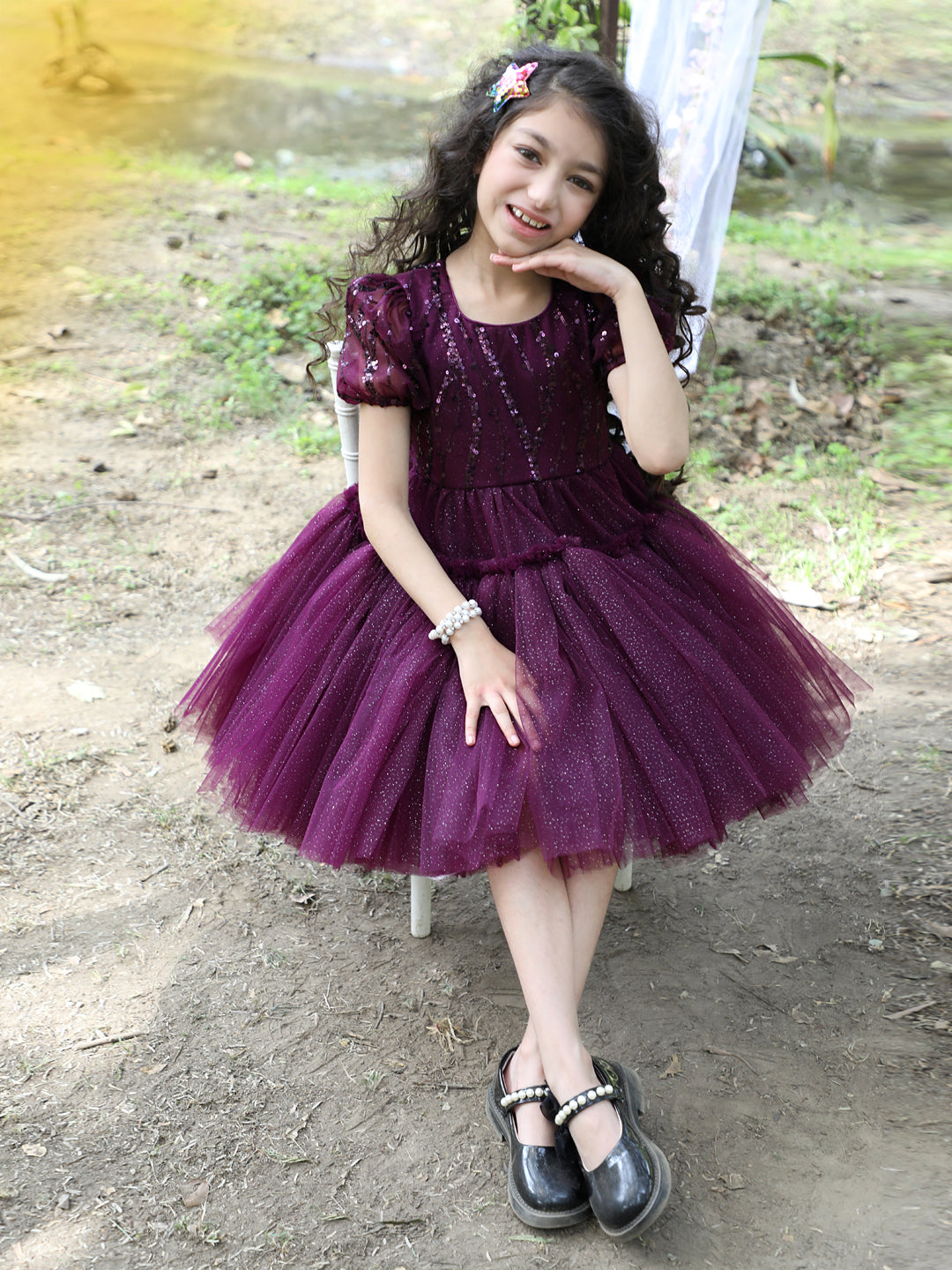 Girls Embellised Party Dress
