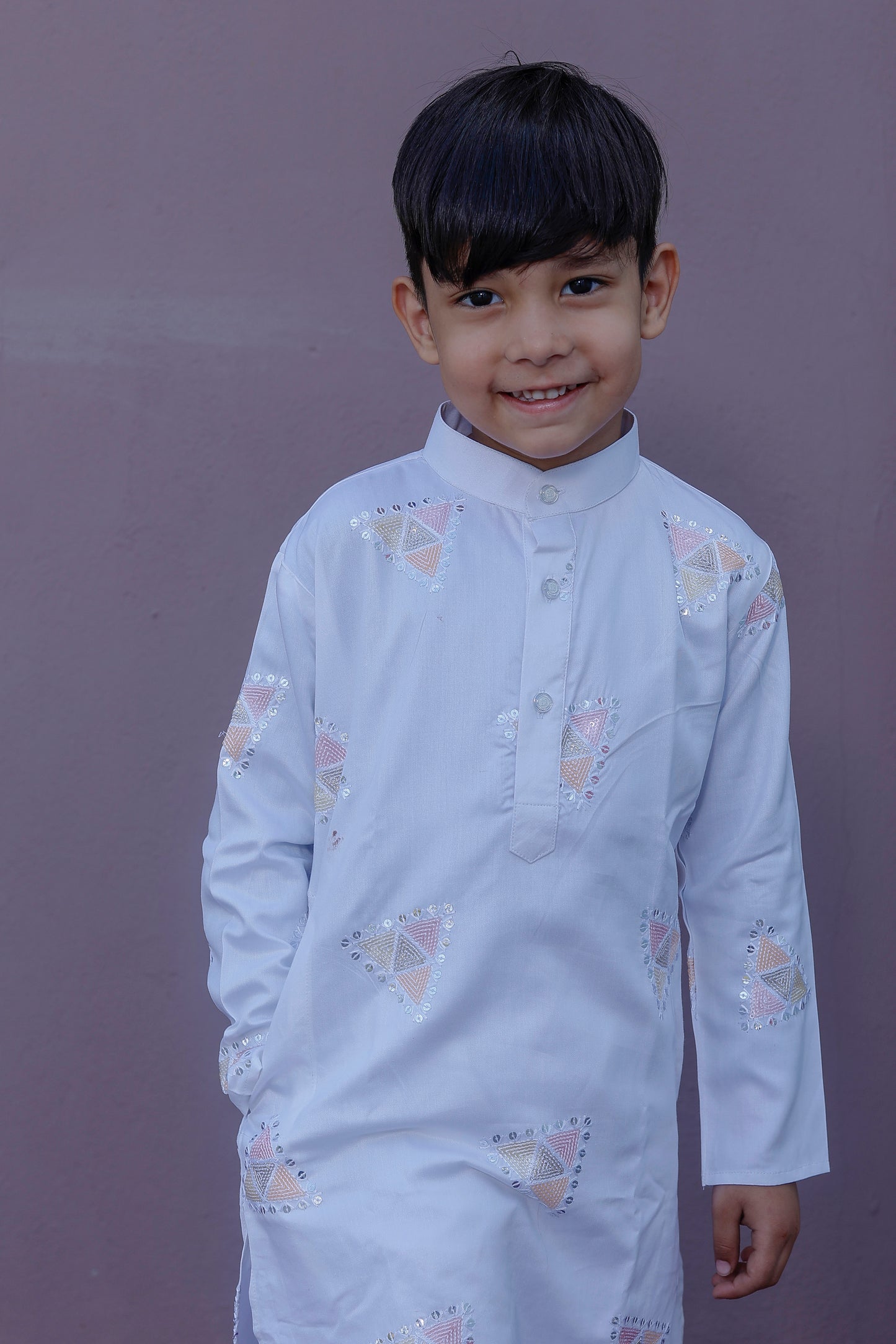 Primium Diamond Cut Kurta Set For Kids