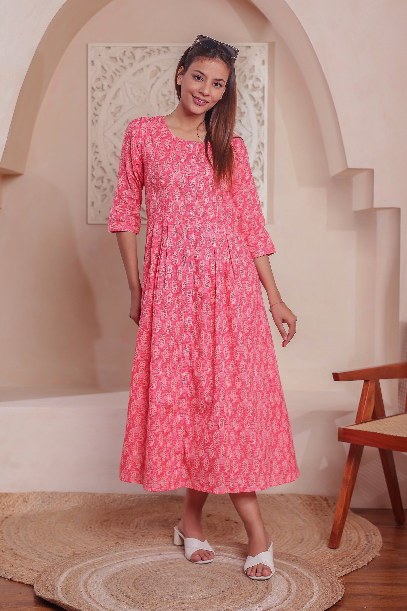 kurta maxi dress Blue Eenika Clorinda Long Kurta
