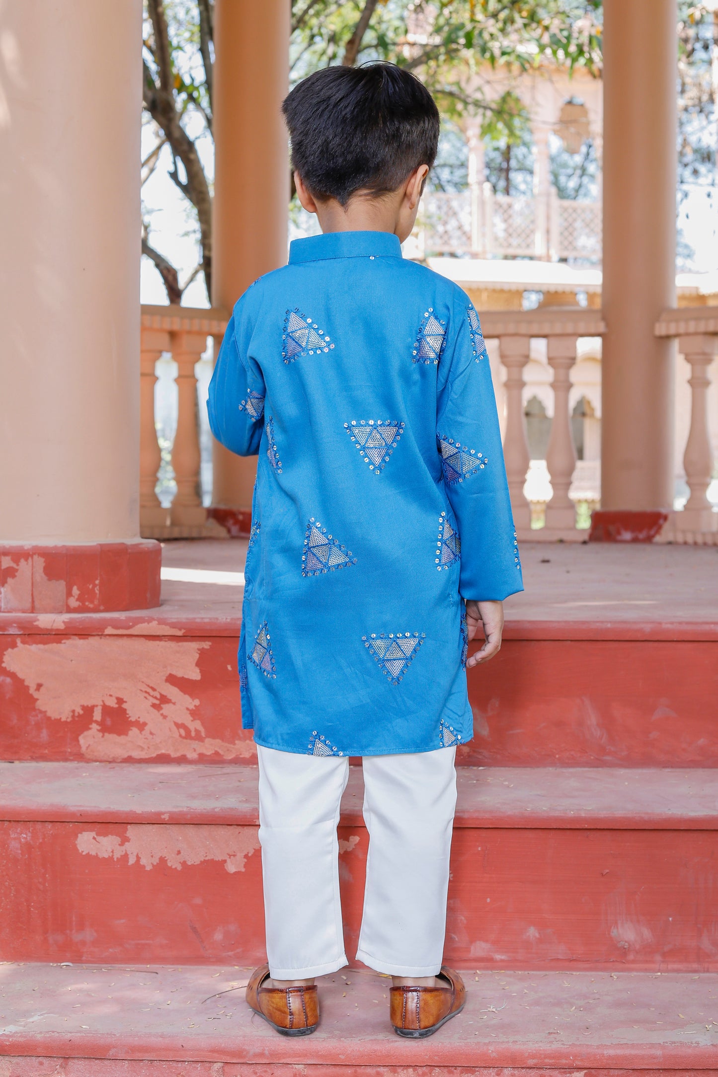 Primium Diamond Cut Kurta Set For Kids