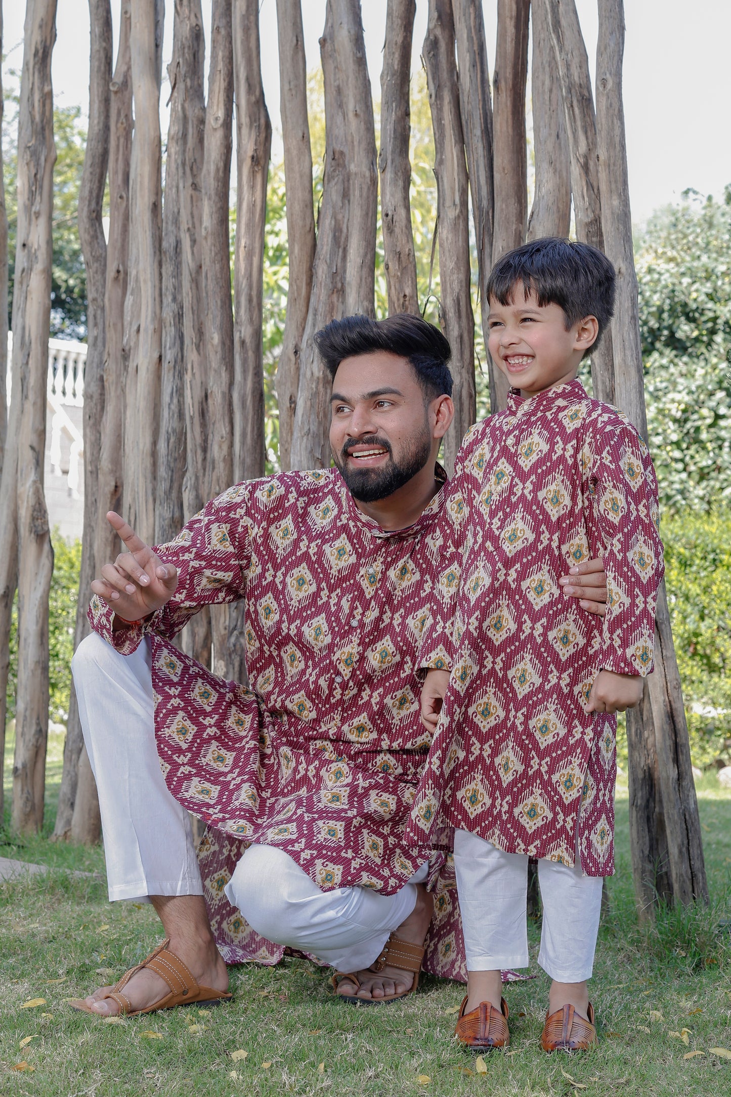Cotton Son & Father Kurta Pajama Combo set