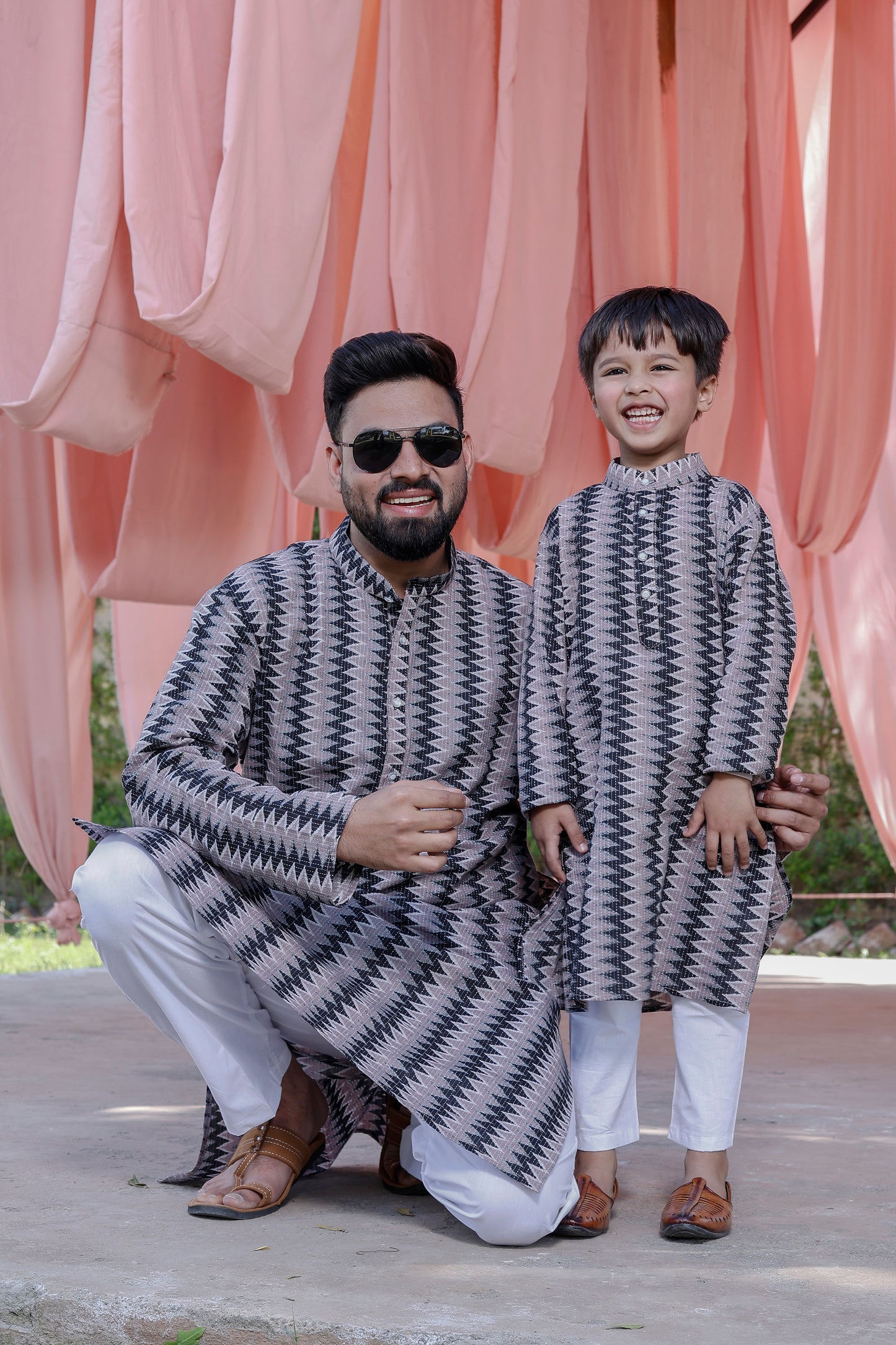 Cotton Son & Father Kurta Pajama Combo set