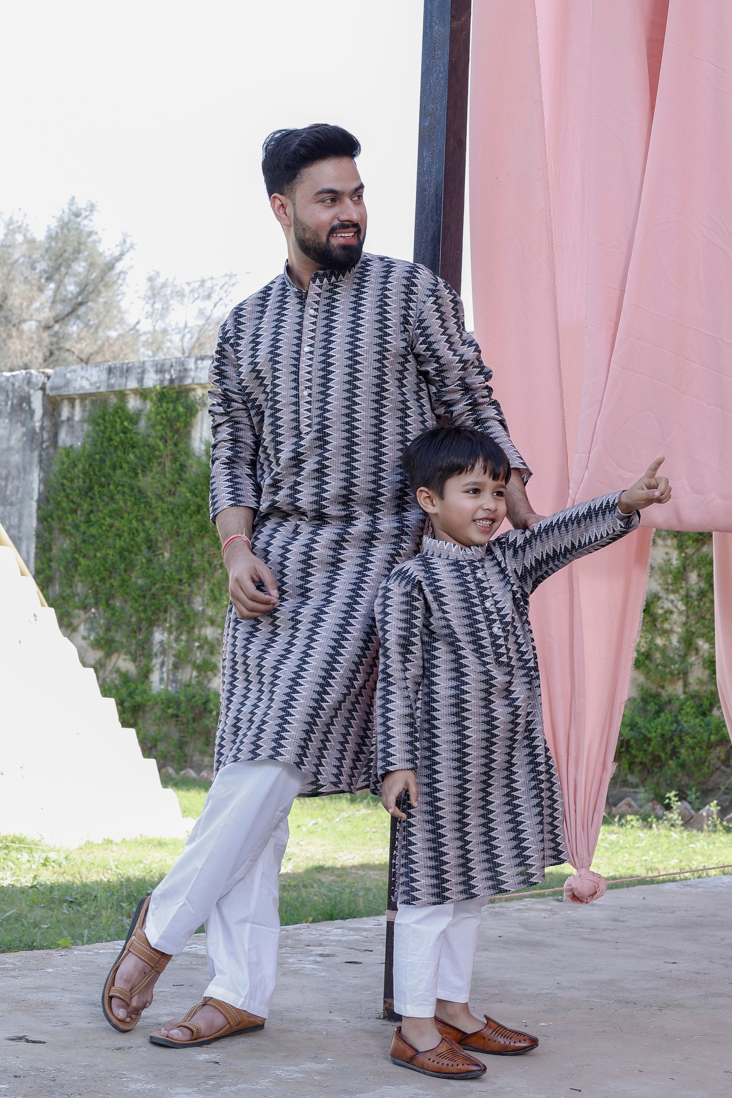 Cotton Son & Father Kurta Pajama Combo set
