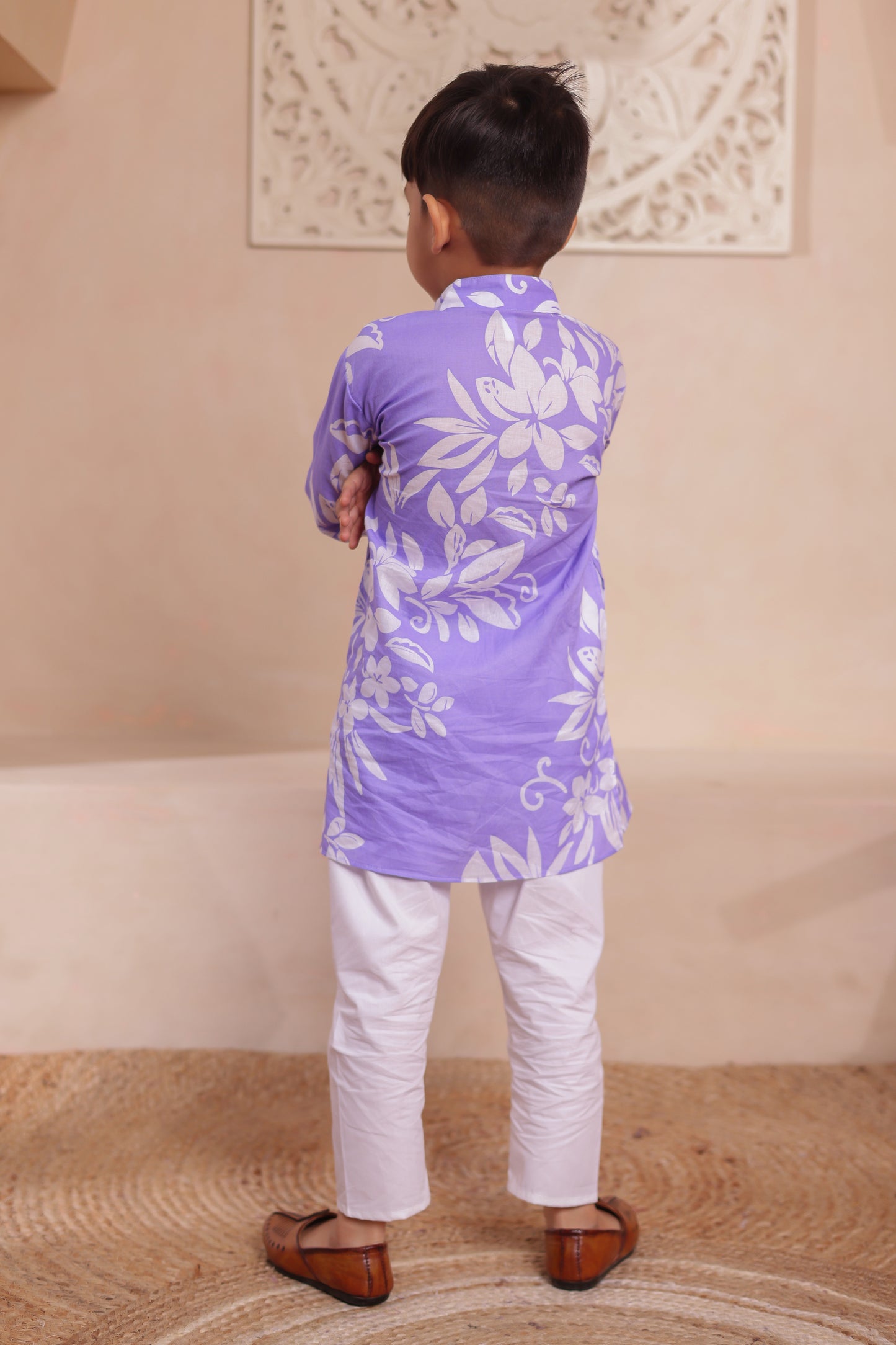 "Lavender Harmony | Boys Kurta Pajama Outfits