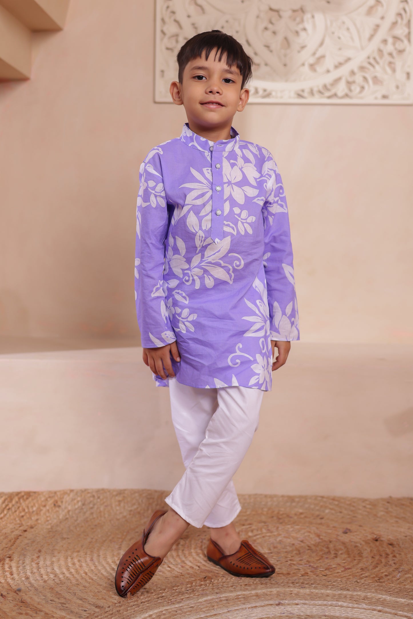 "Lavender Harmony | Boys Kurta Pajama Outfits