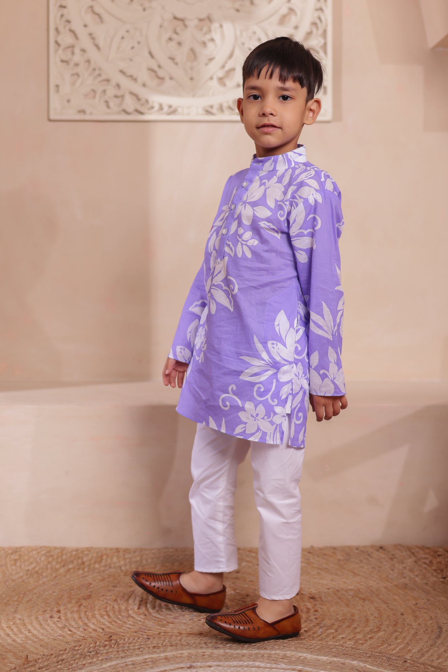 "Lavender Harmony | Boys Kurta Pajama Outfits