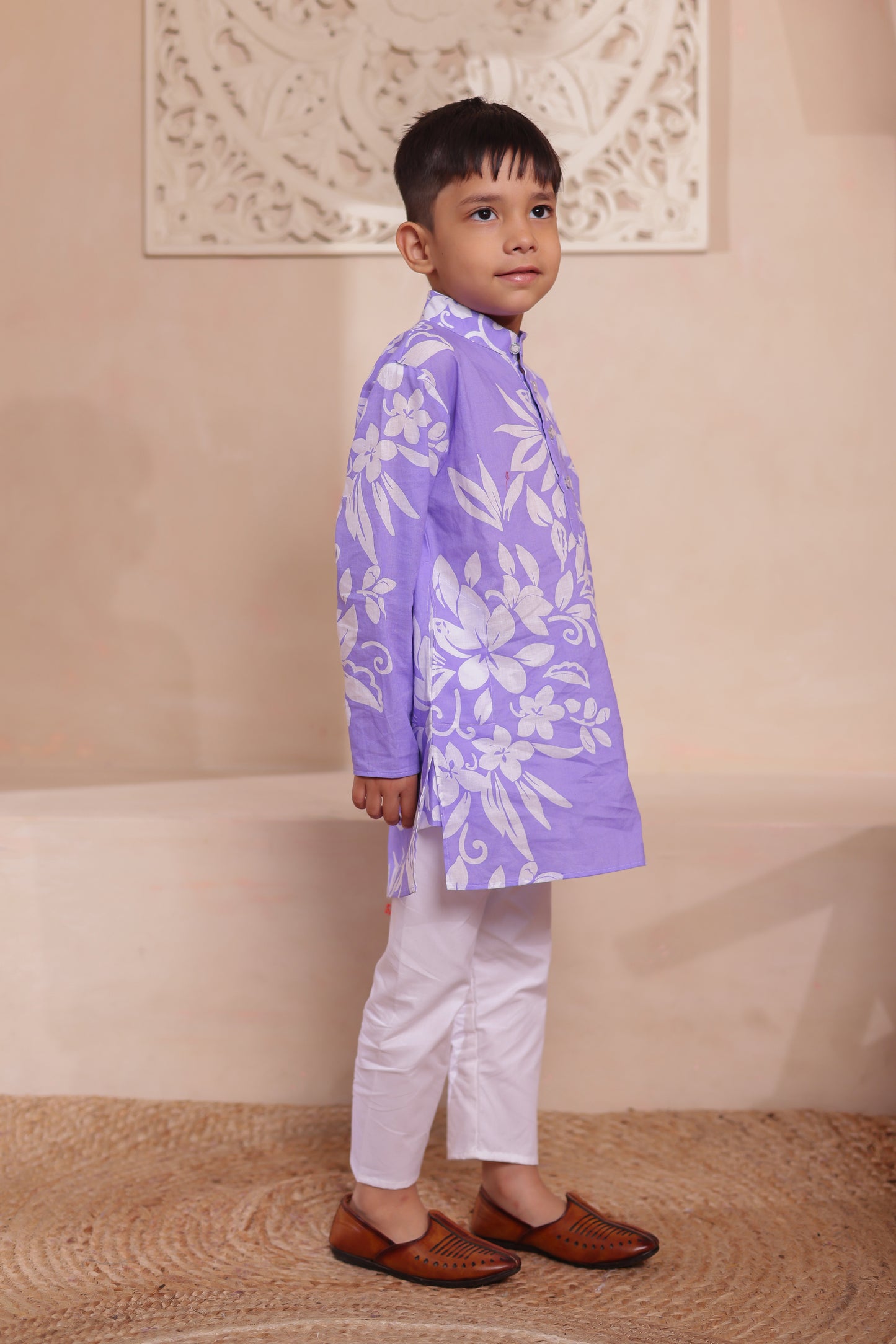 "Lavender Harmony | Boys Kurta Pajama Outfits