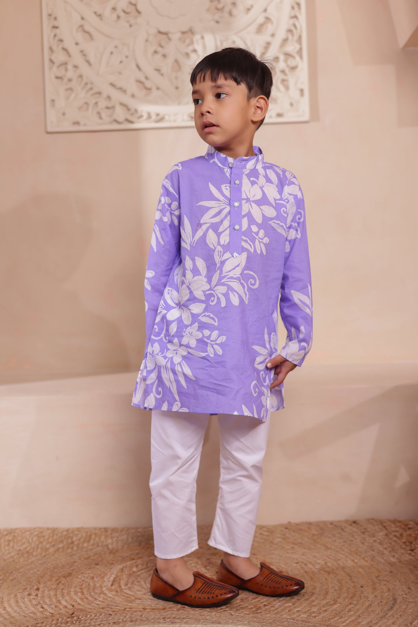 "Lavender Harmony | Boys Kurta Pajama Outfits
