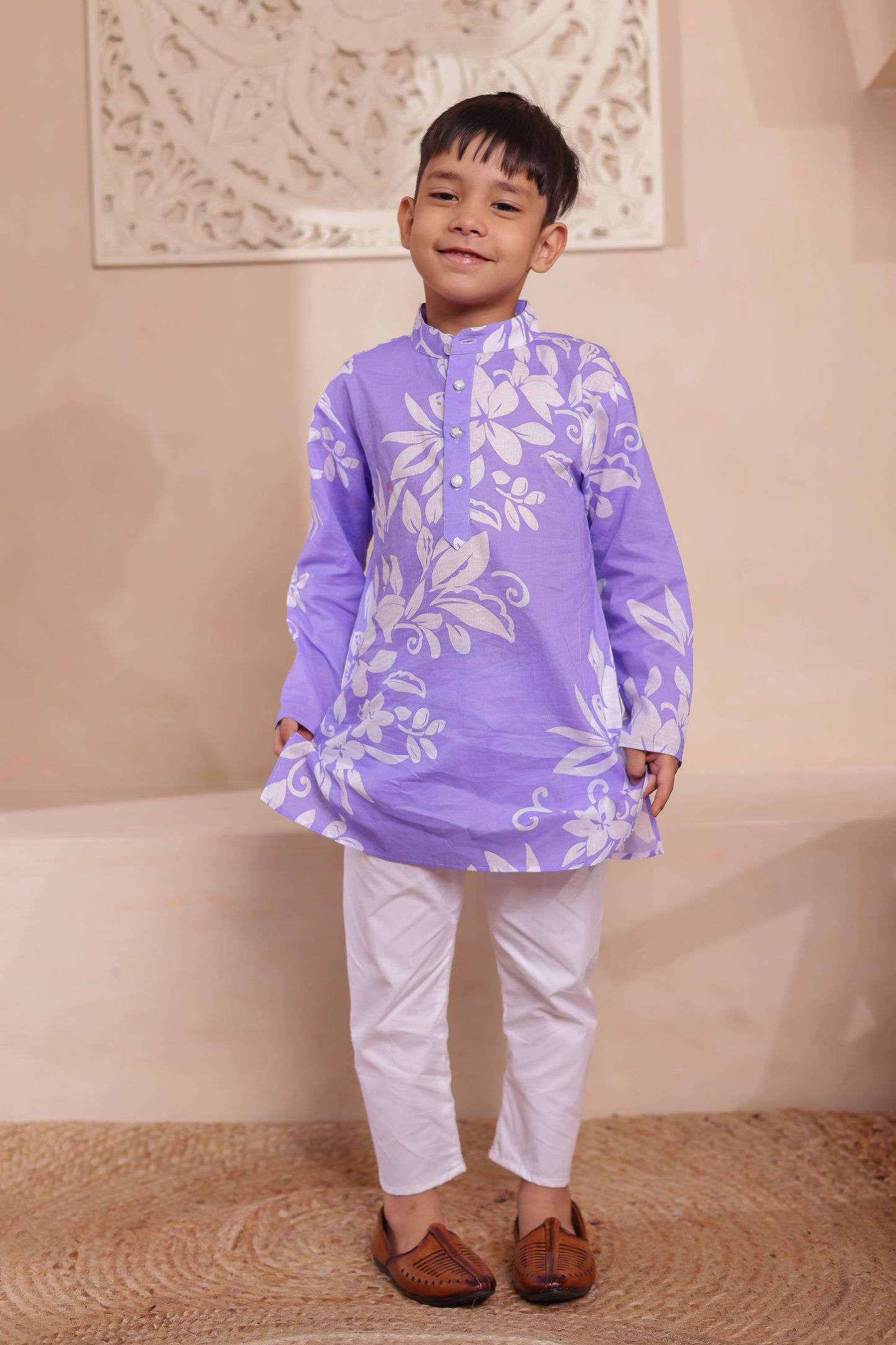 "Lavender Harmony | Boys Kurta Pajama Outfits
