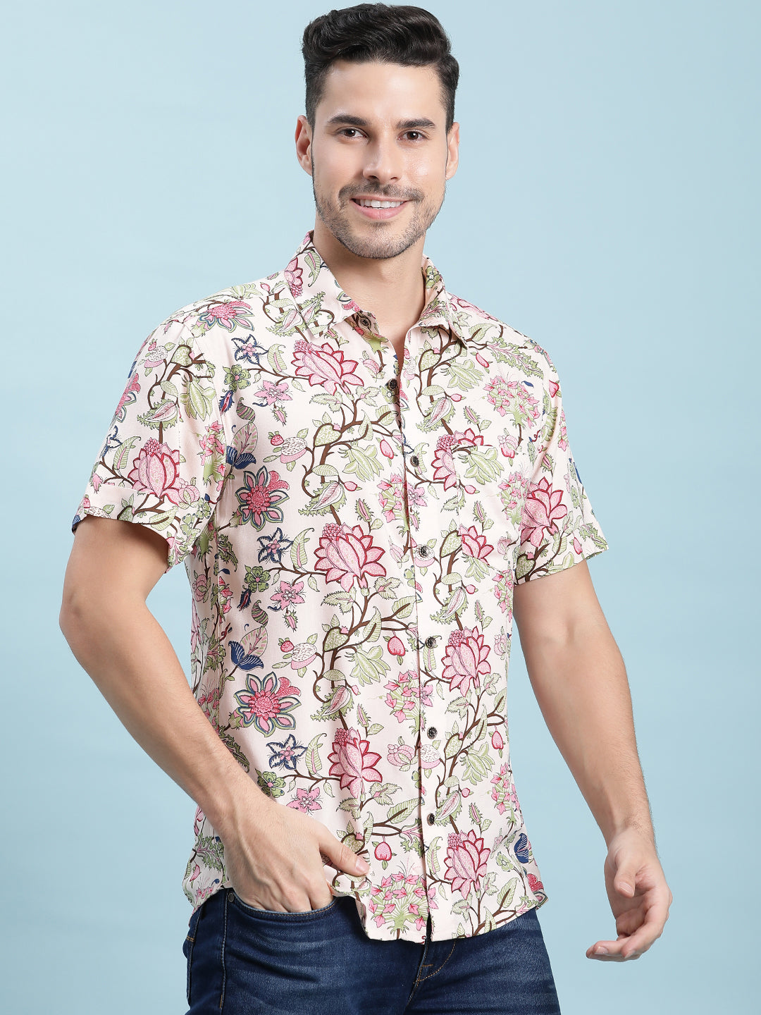Printed Cotton Casual Shirt For Men