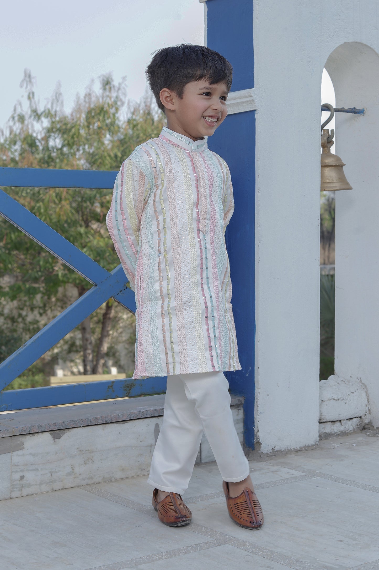 Mirror Work Son & Father Kurta Pajama Combo set