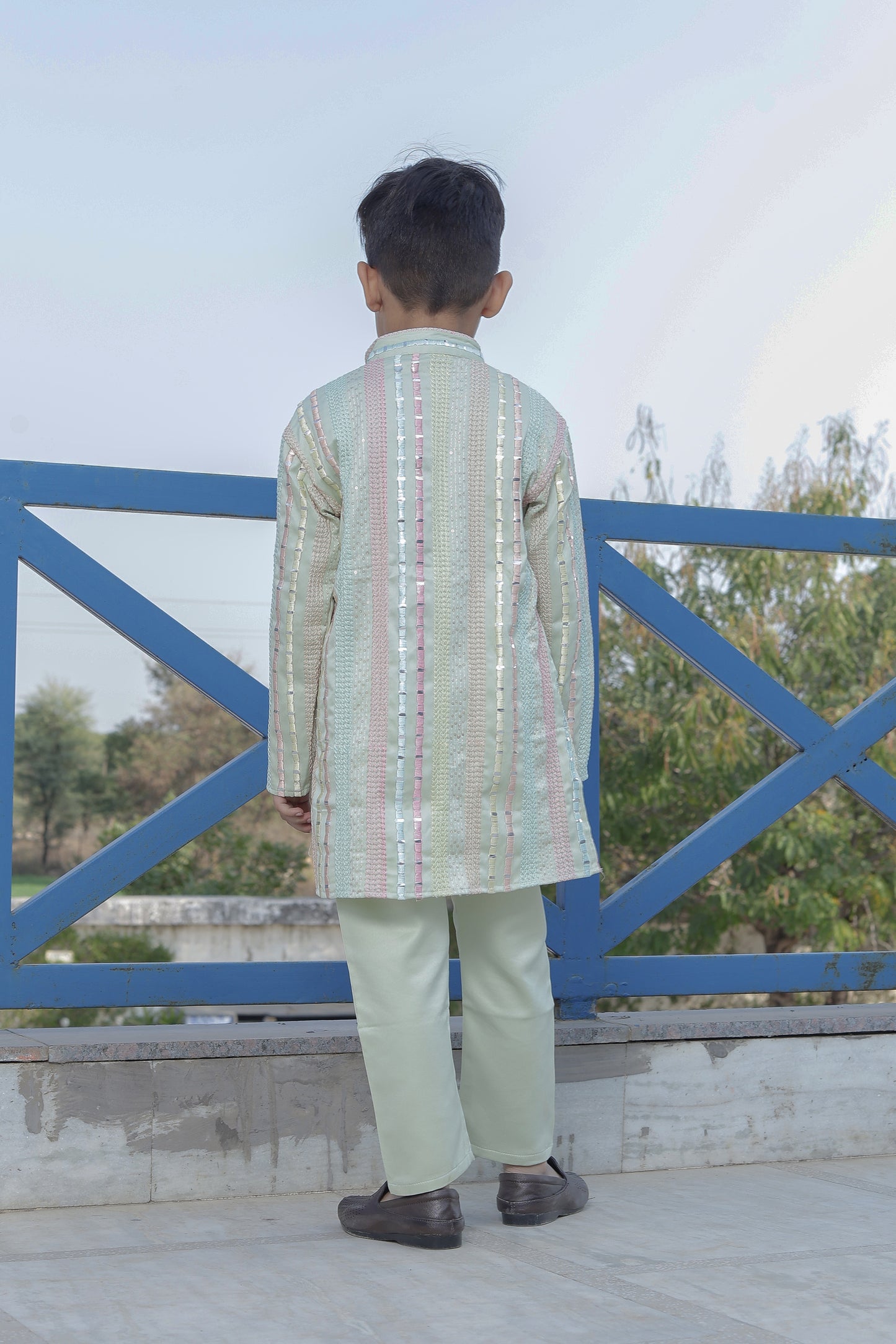 Primium Mirror Kurta Set For Kids