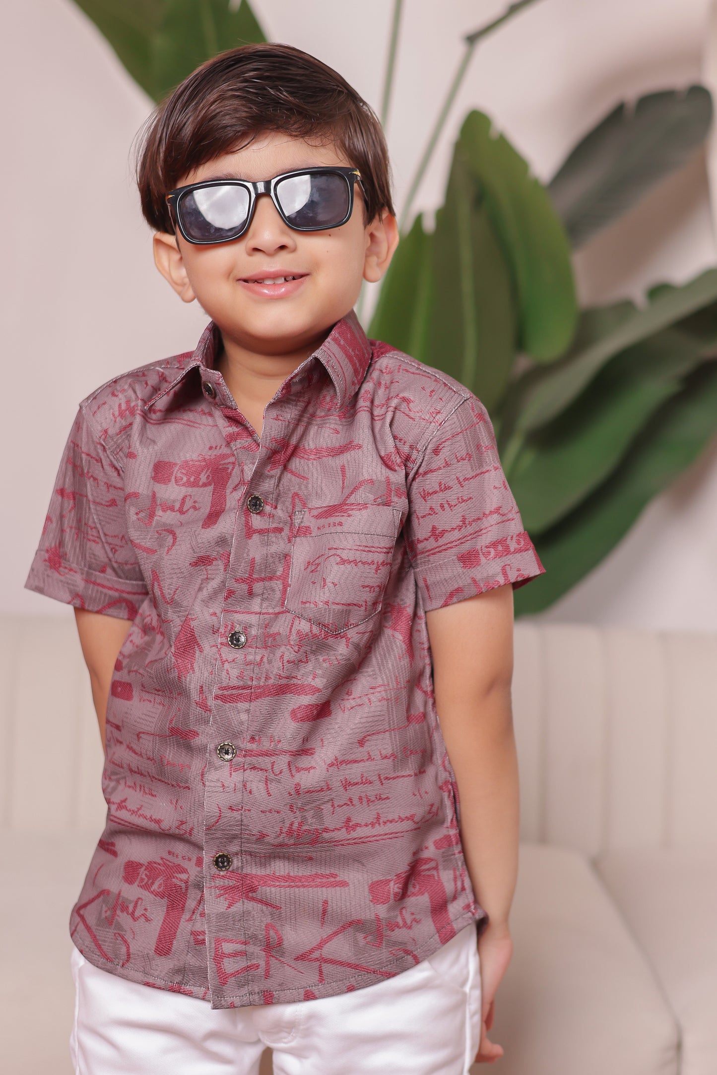 Little boy wearing vibrant Fiesta cotton outfit – breathable and playful clothing ideal for outdoor fun, parties, and everyday comfort