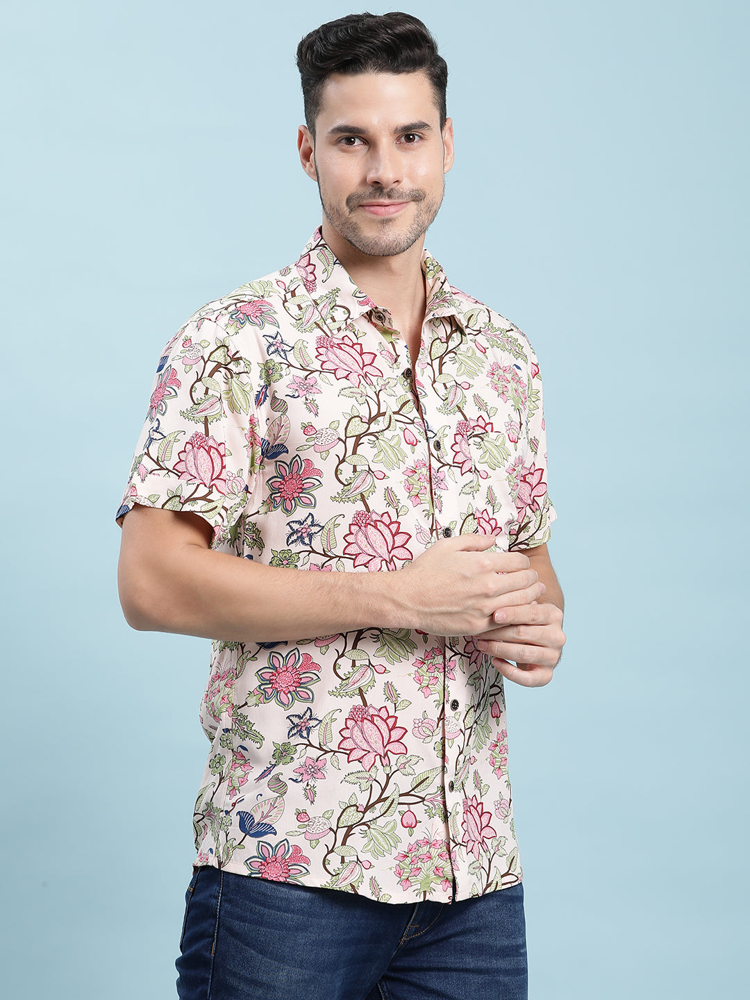 Printed Cotton Casual Shirt For Men