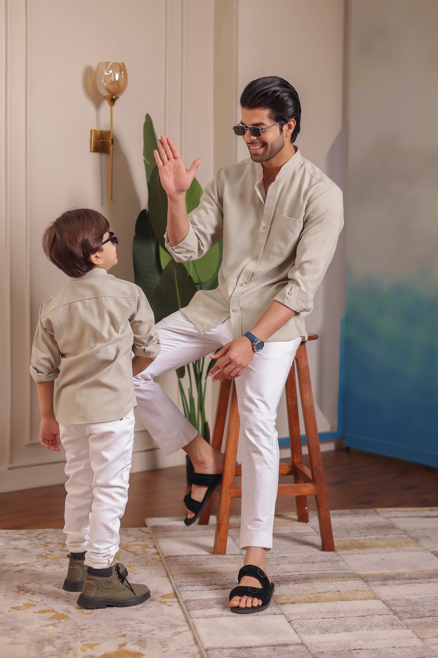 Linen shirt for Father & son combos