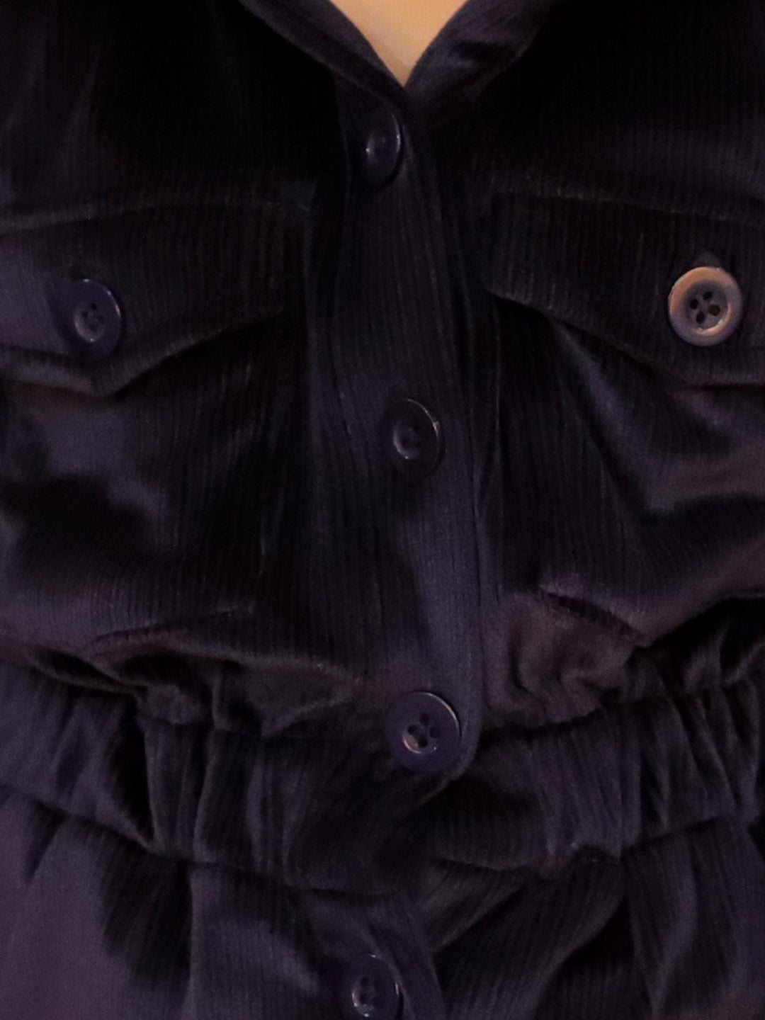 Stuffie Land Girls solid Corduroy Jumpsuit