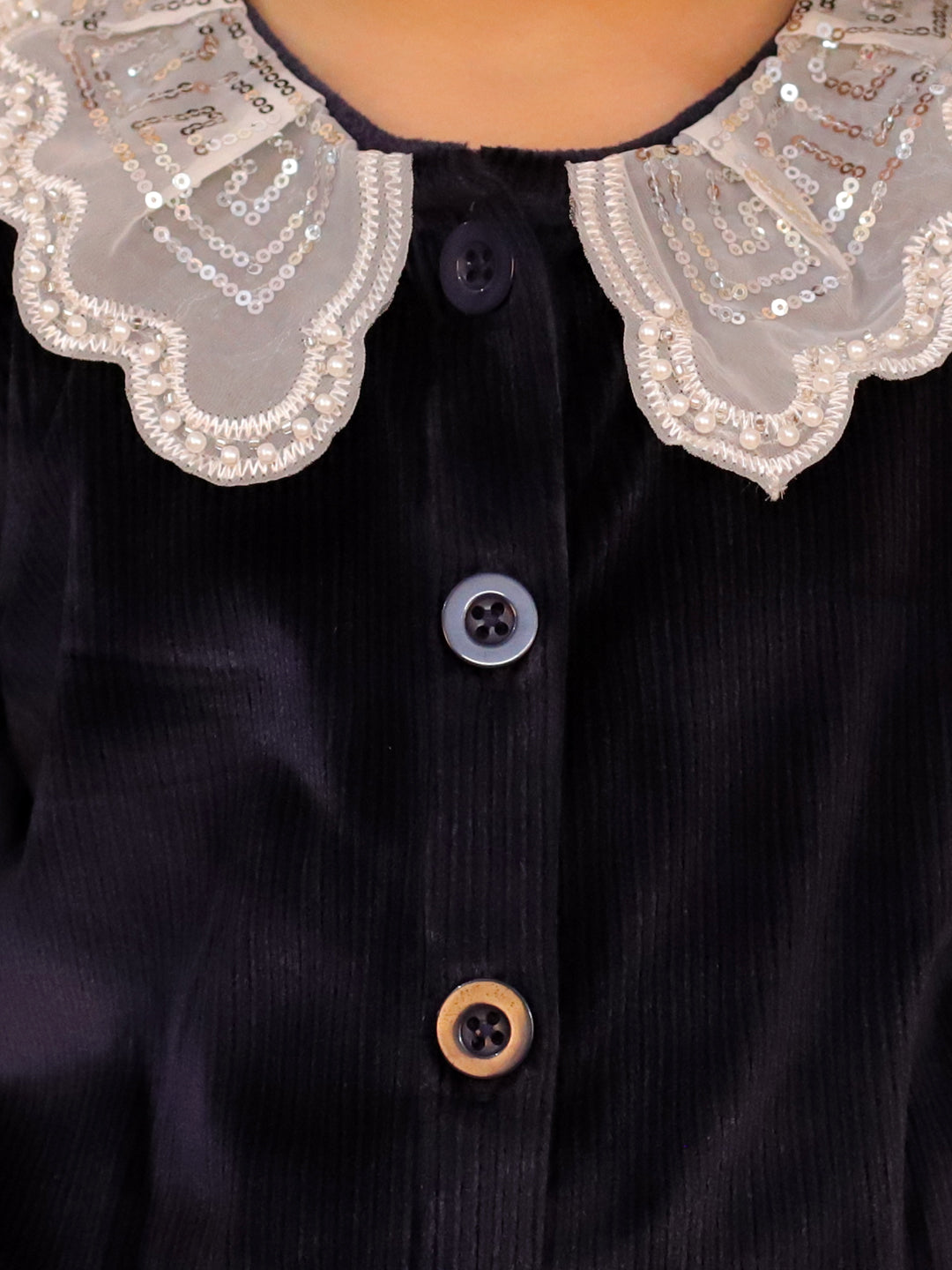 Stuffie Land stylish Net Collar Co-Ord Set