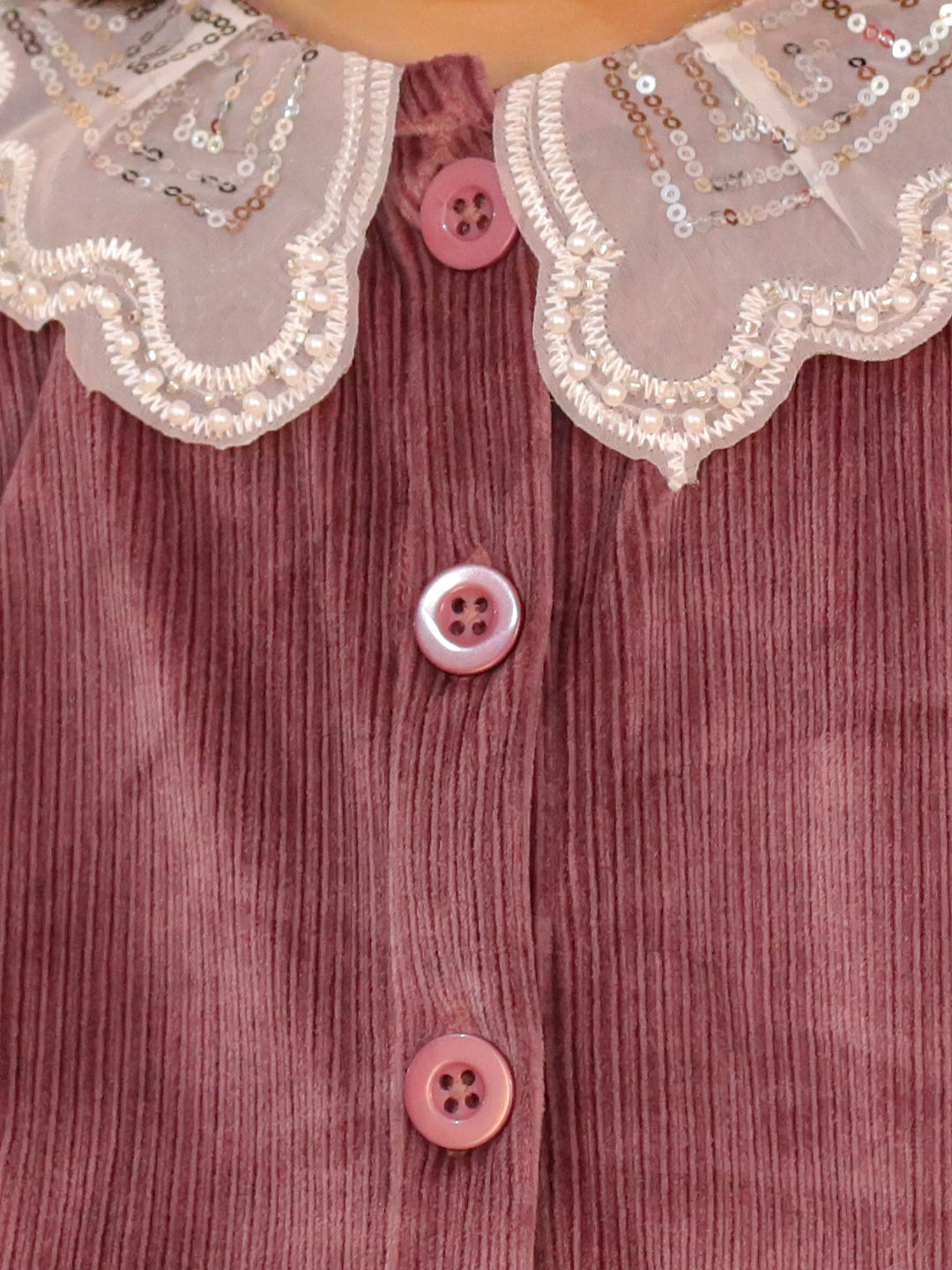 Stuffie Land stylish Net Collar Co-Ord Set