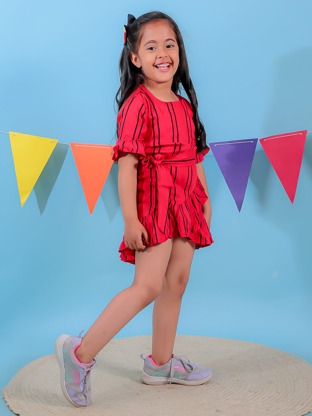 Ruffled Striped Dress
