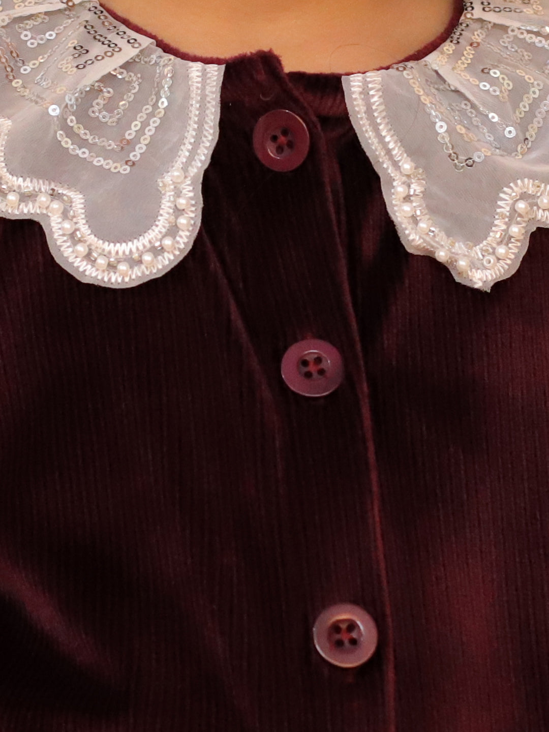 Stuffie Land stylish Net Collar Co-Ord Set