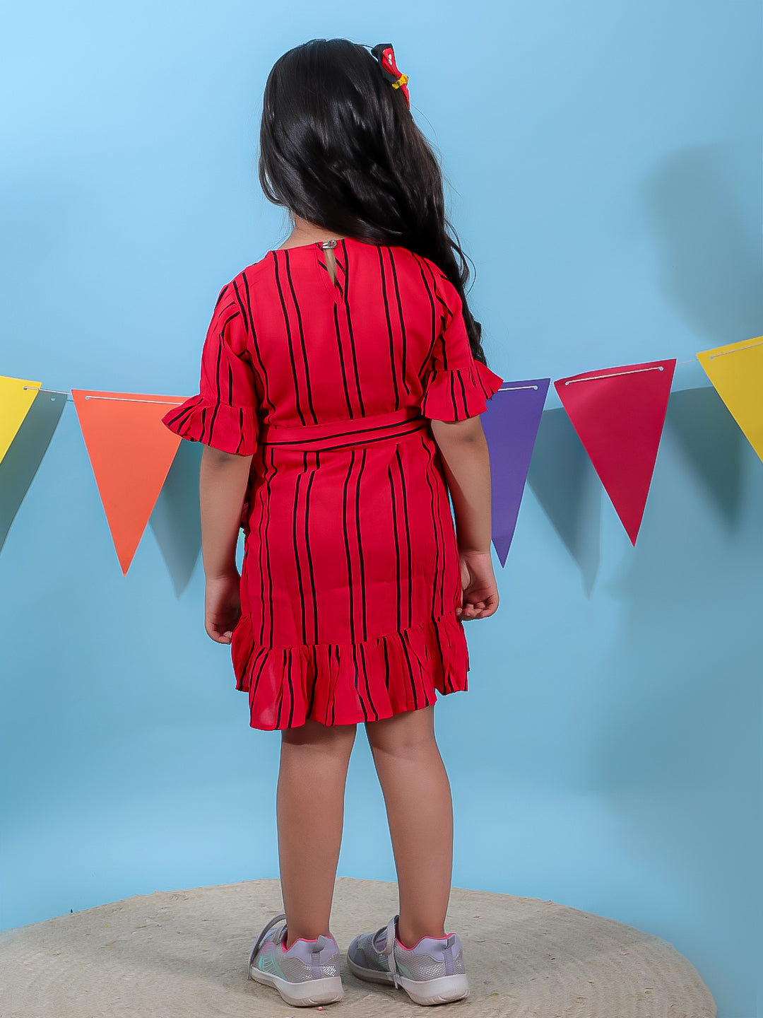 Ruffled Striped Dress