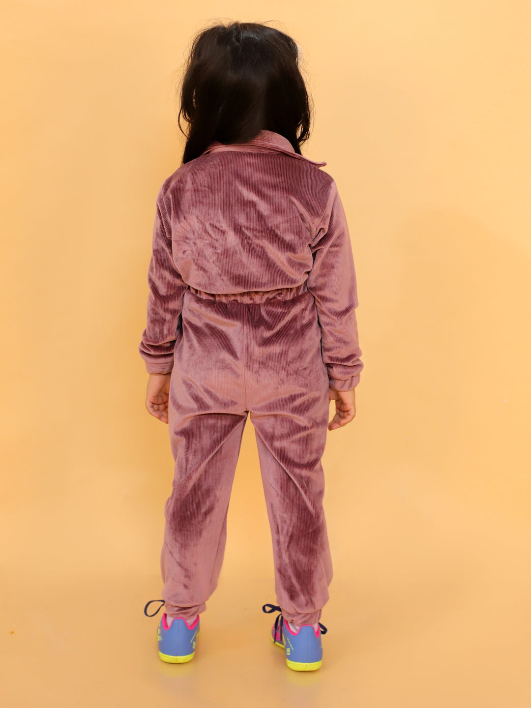 Stuffie Land Girls solid Corduroy Jumpsuit