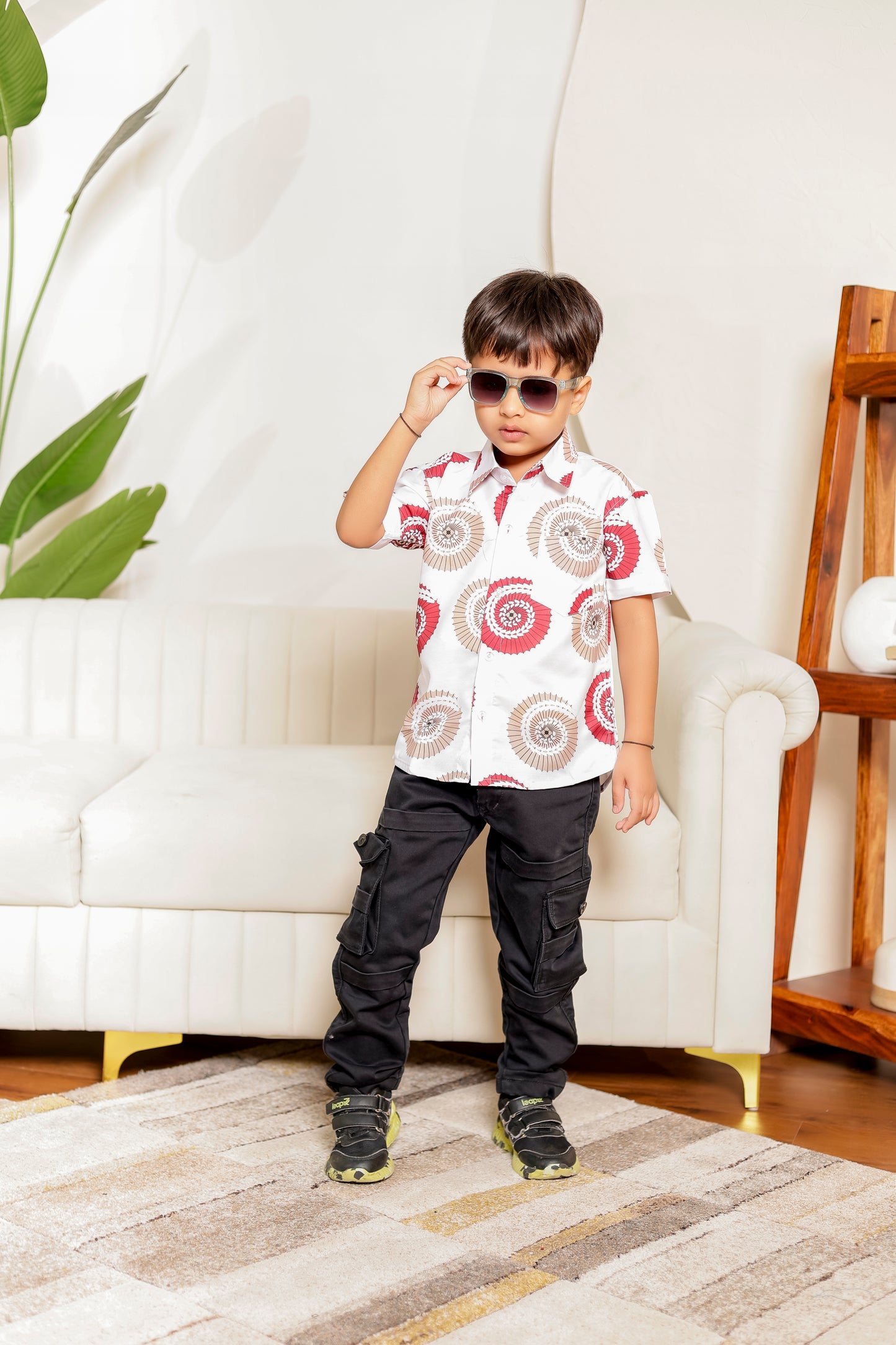Spiral Luxe | Father-Son Matching Shirt Combo