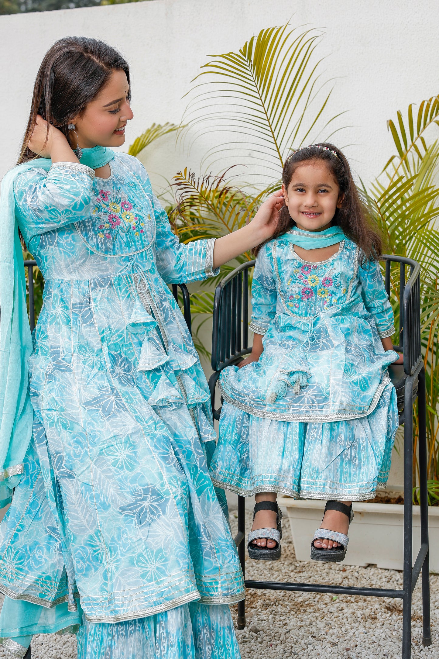 Mother Daughter Sharara Set