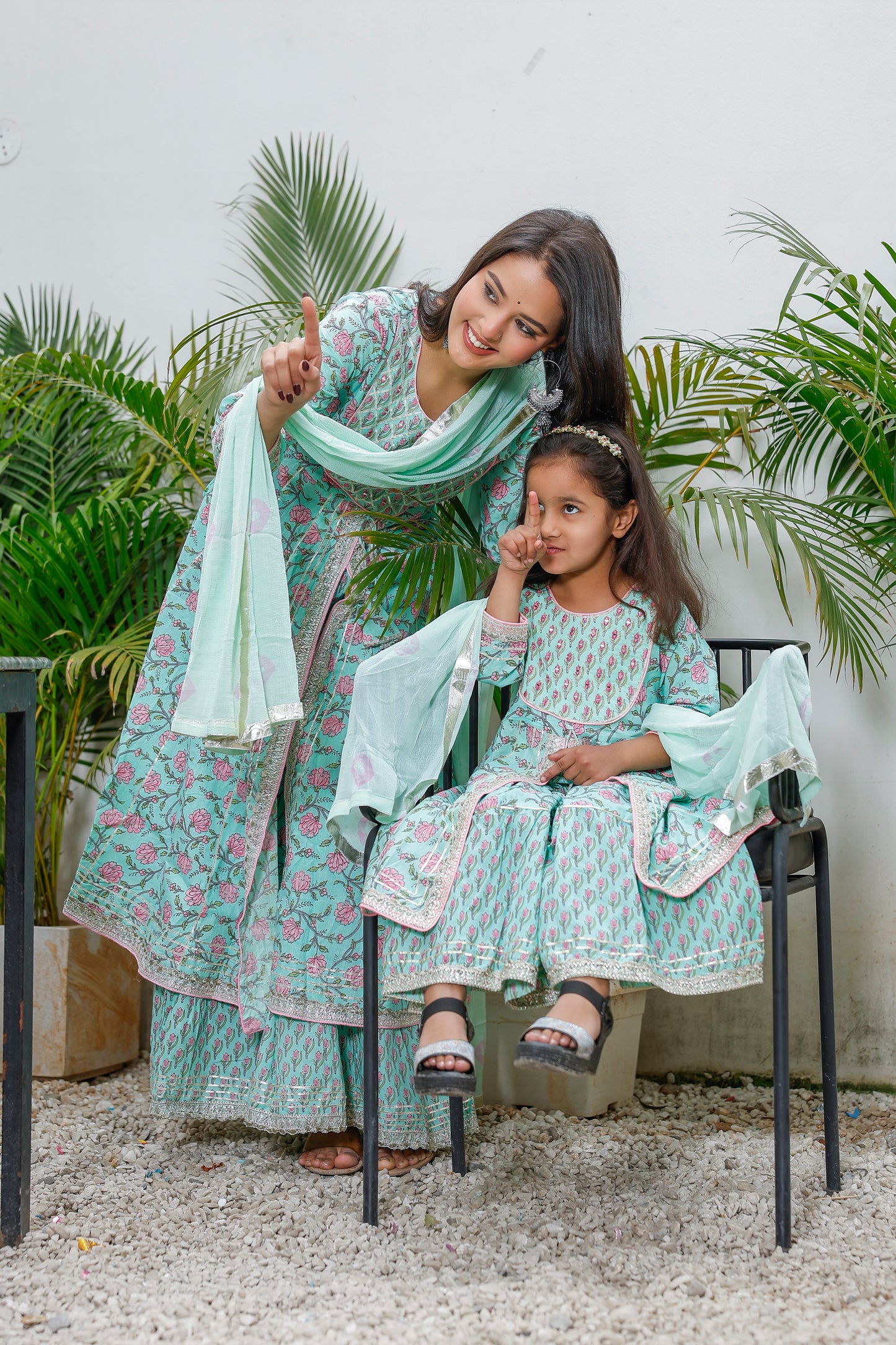 Mother Daughter Sharara Set