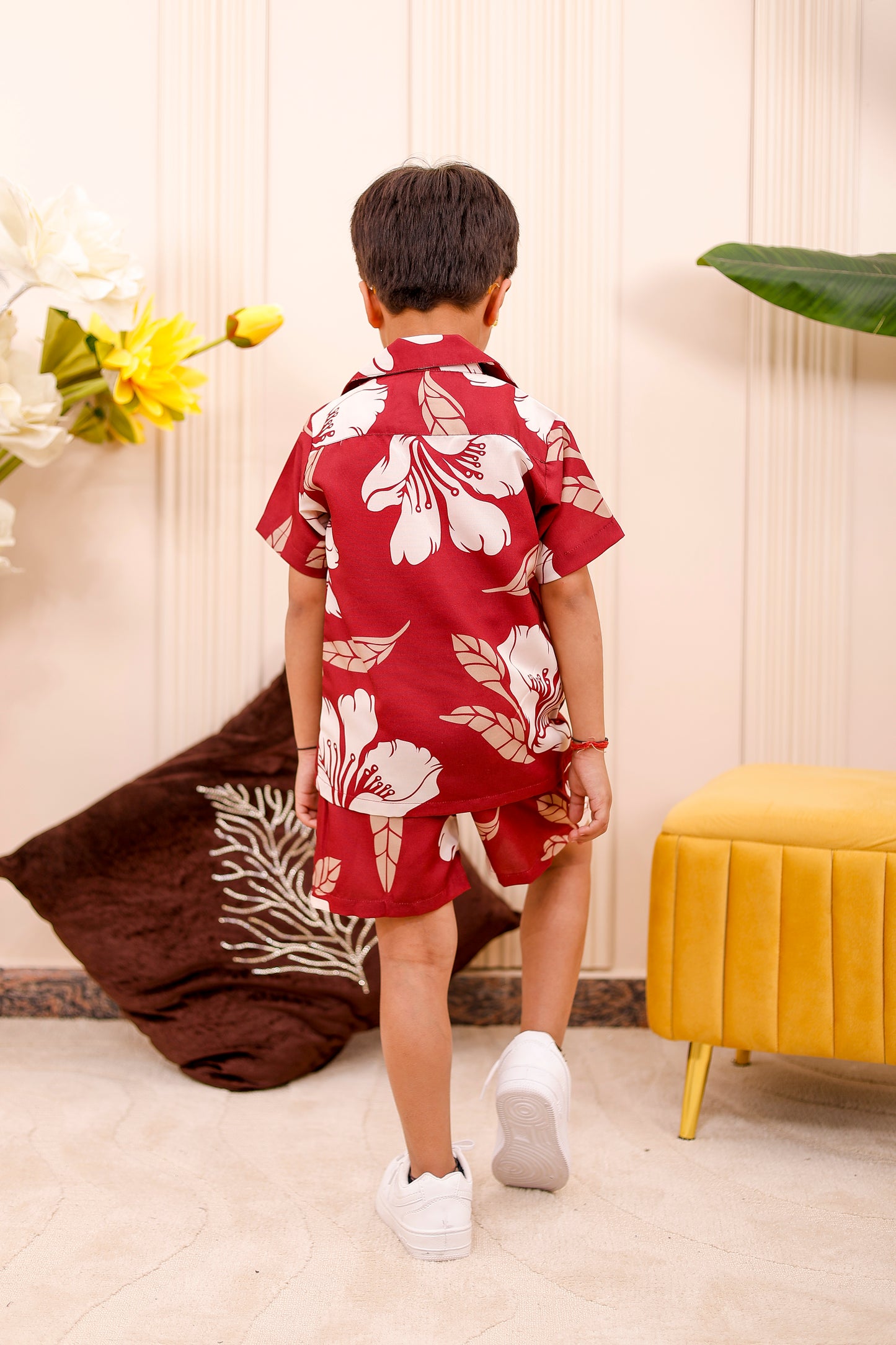 Red Floral Boy Co-Ord Set ❤️