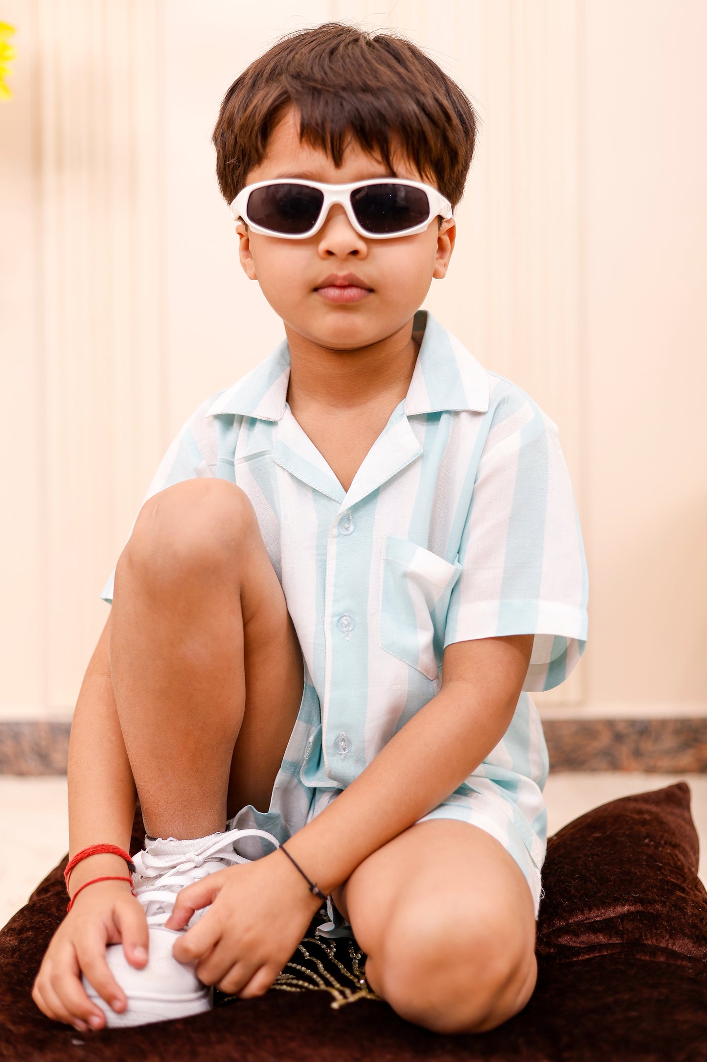 Pastel Blue Striped | Father-Son Matching Co-Ord Set