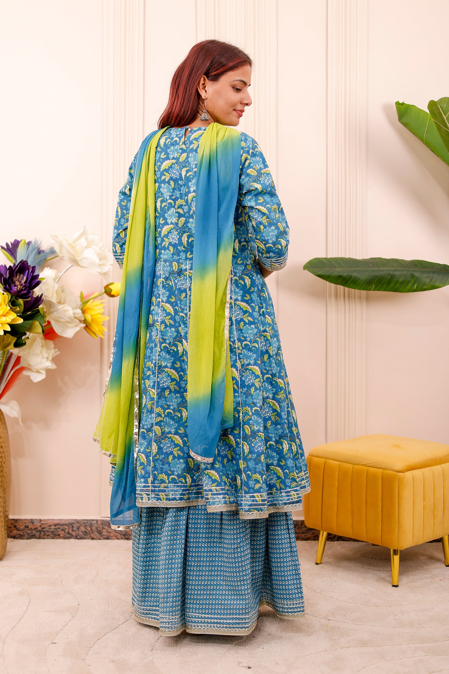 Blue Floral | Women Kurta Set