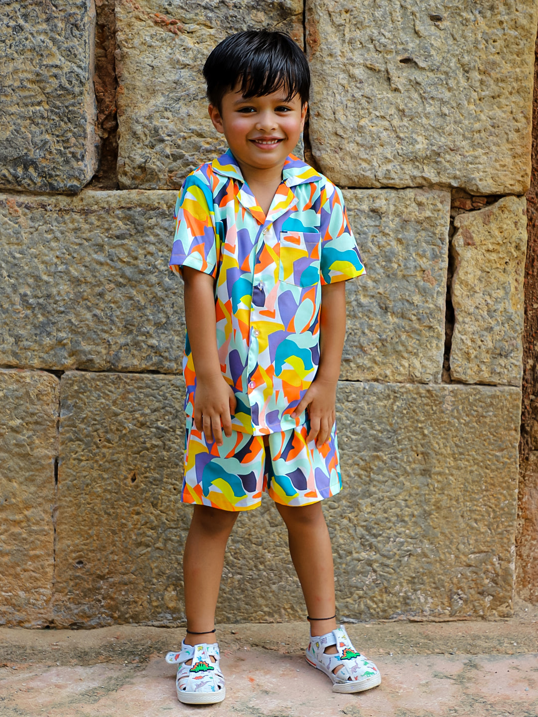 Stuffie Land Printed Boys Co-Ord Set