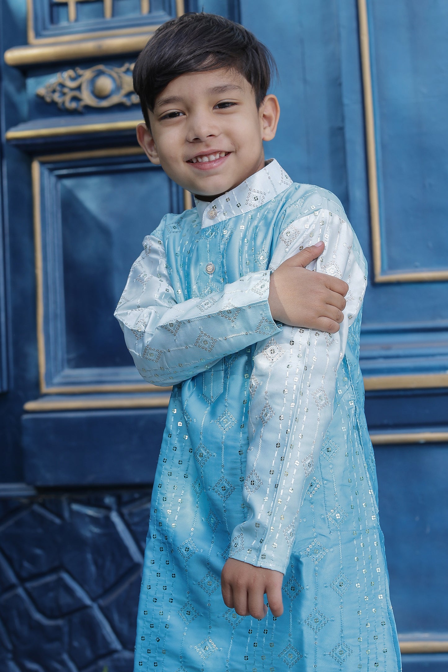 Primium Tie & Dye Kurta Set For Kids