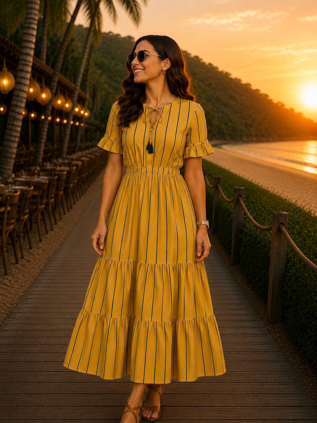 Sunburst Stripes | Women dress