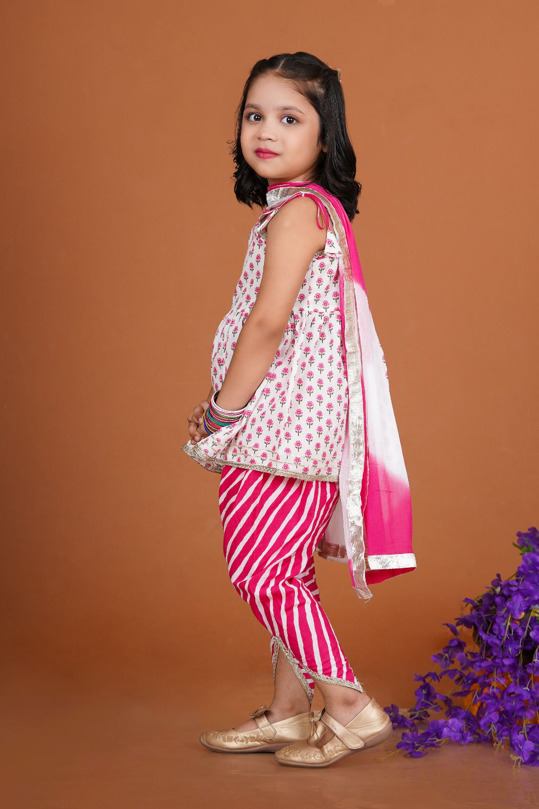Dhoti Salwar, kurta and Duptta set
