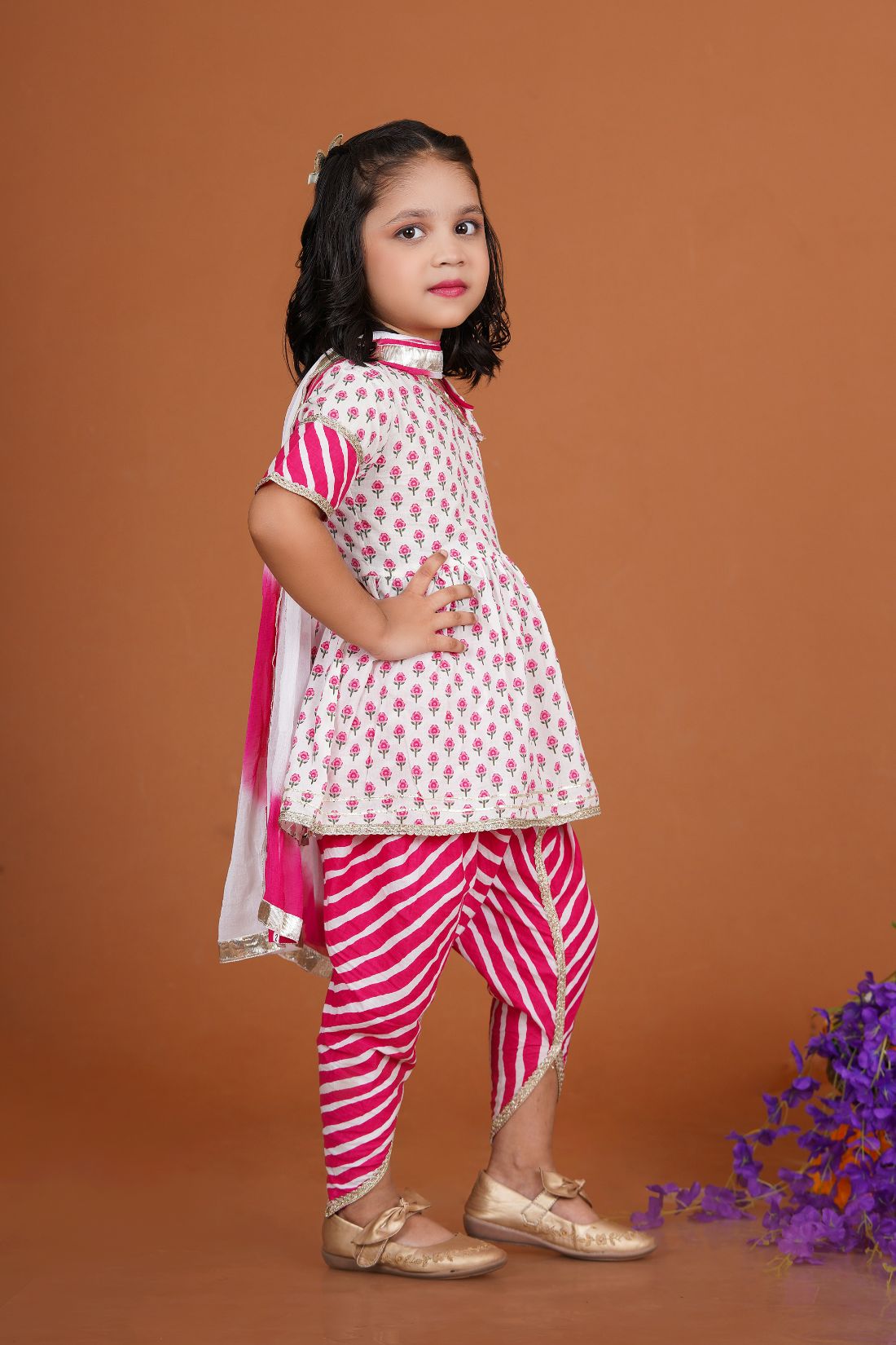 Dhoti Salwar, kurta and Duptta set