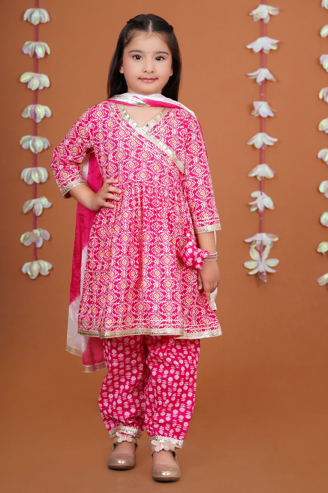 Dhoti Salwar, kurta and Duptta set