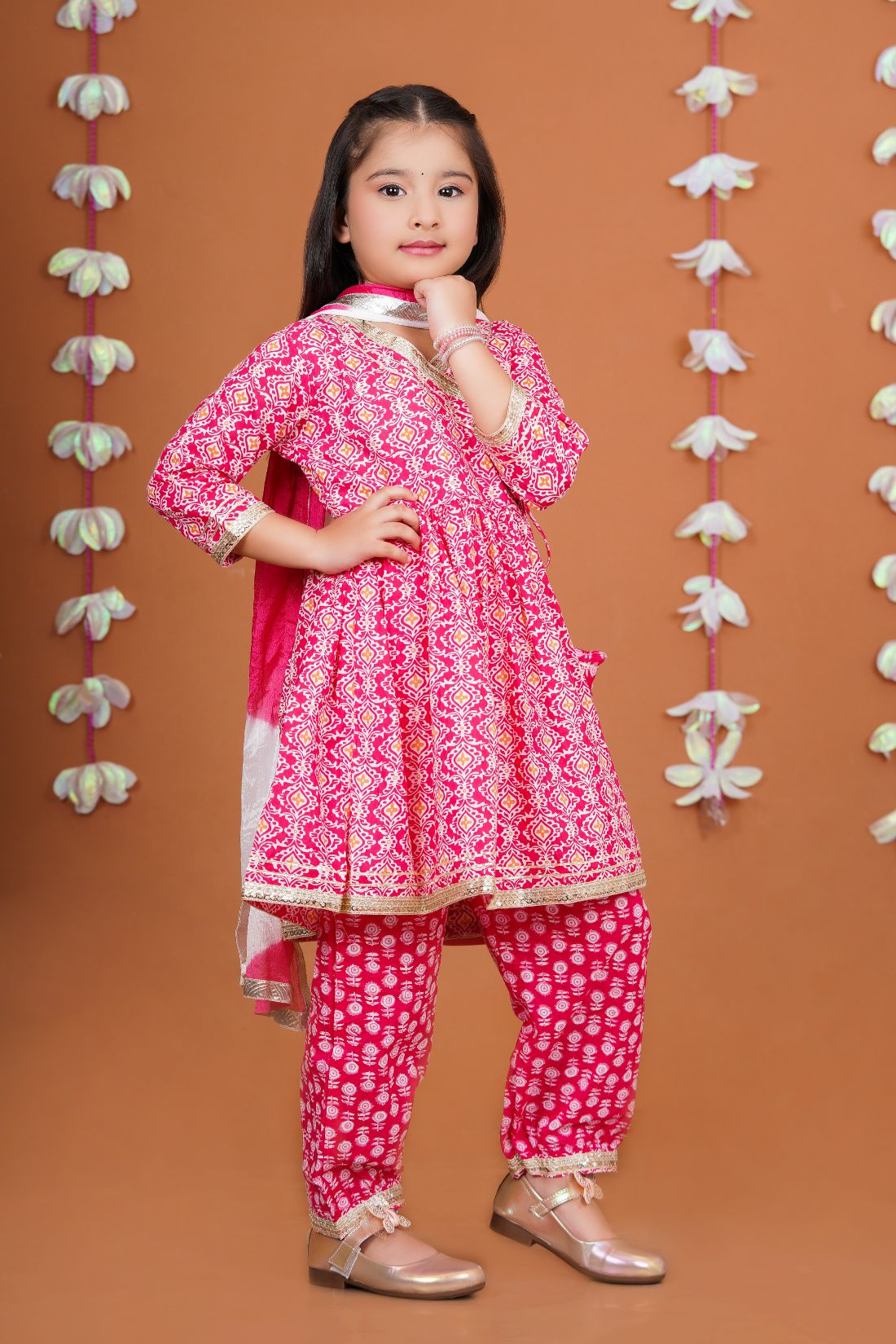 Dhoti Salwar, kurta and Duptta set
