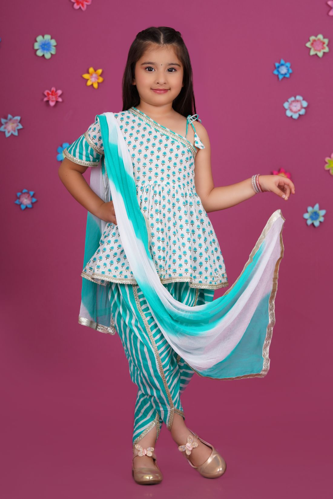 Dhoti Salwar kurta and Duptta set