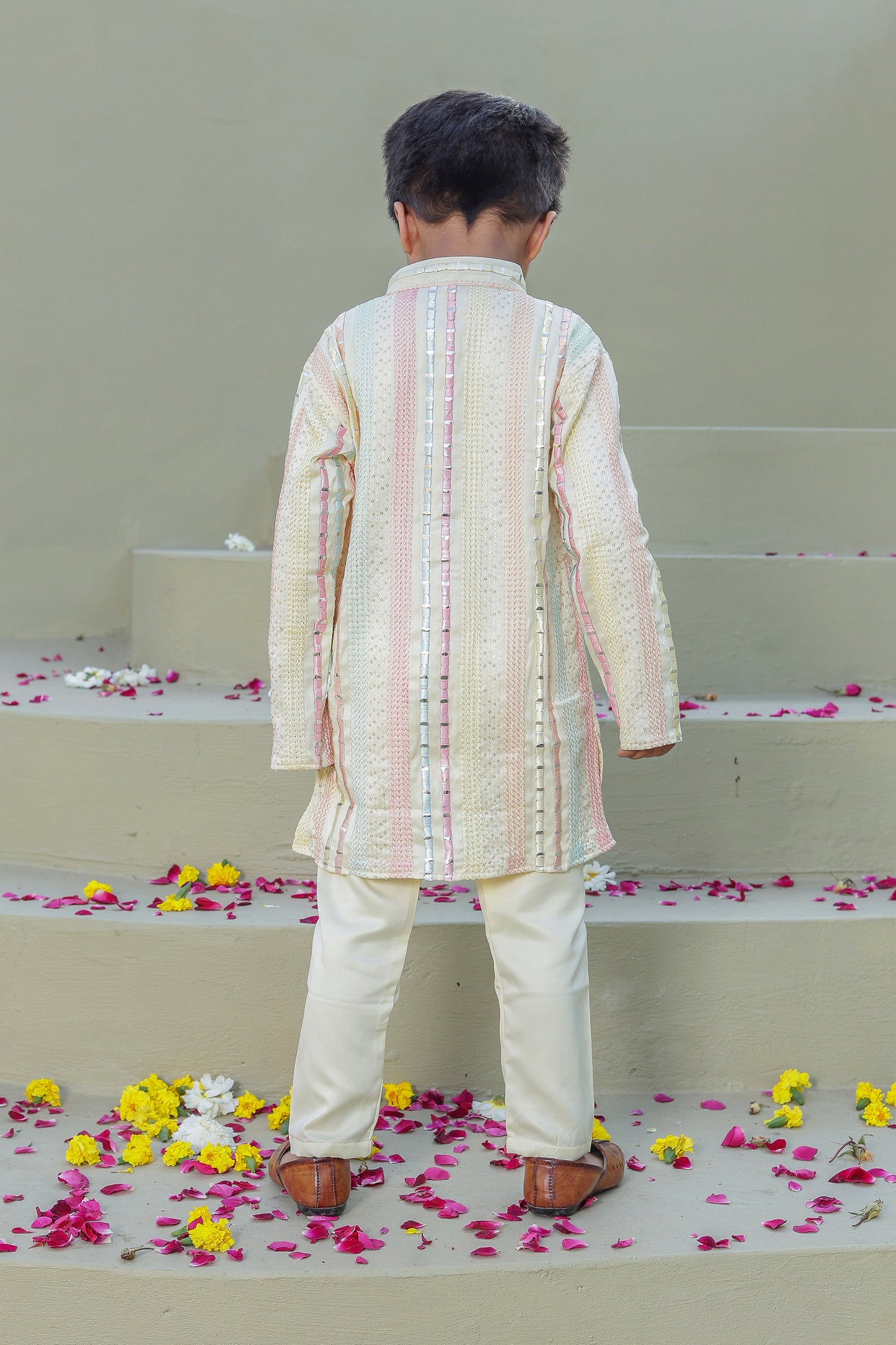 Primium Mirror Kurta Set For Kids