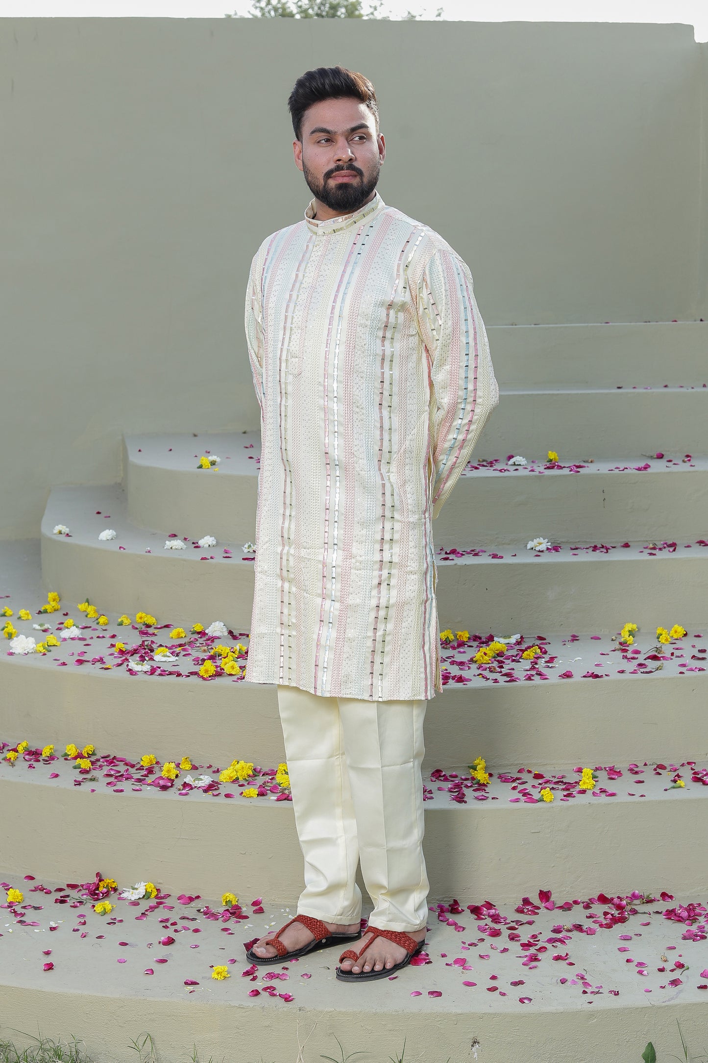 Mirror Work Son & Father Kurta Pajama Combo set