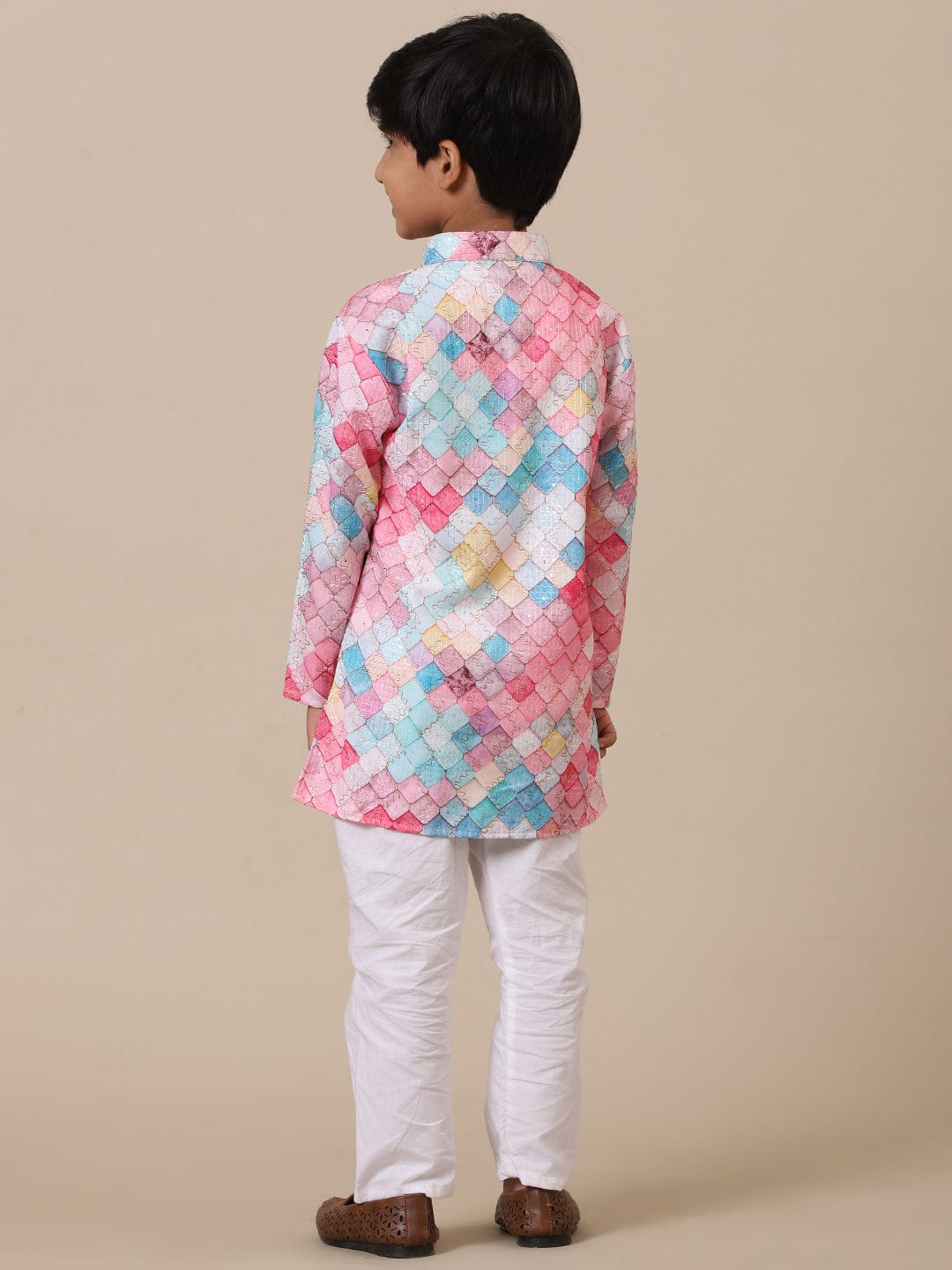 Father-Son Multicolor Printed Kurta Pajama Combo set