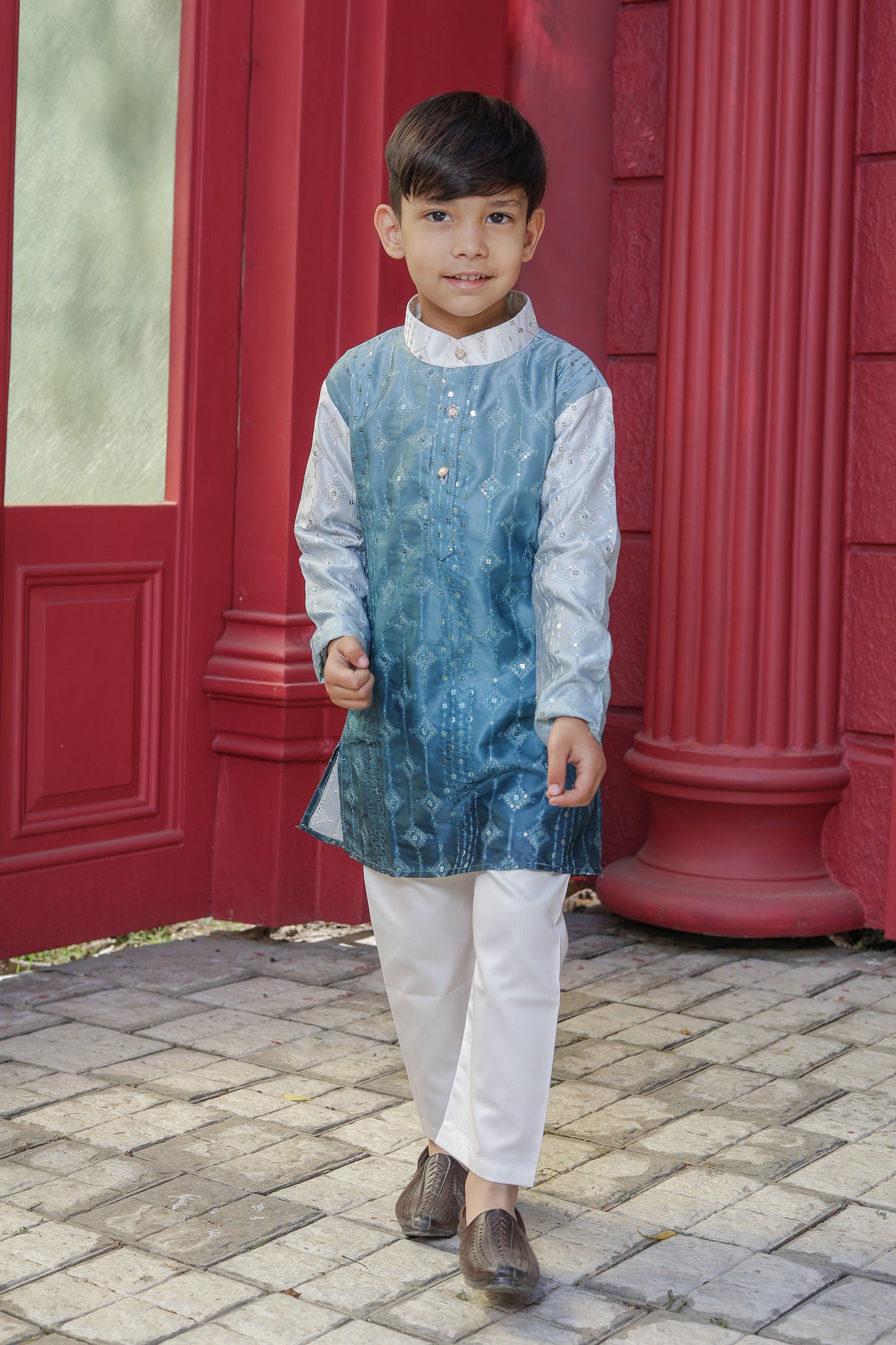 Primium Tie & Dye Kurta Set For Kids