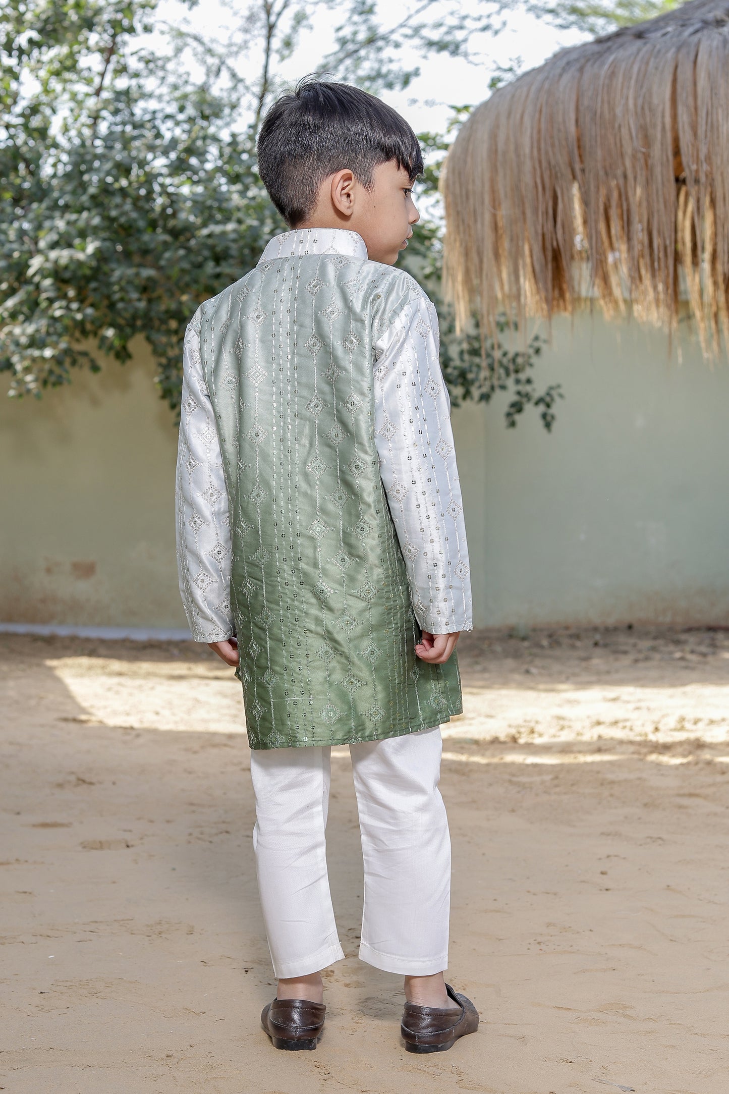 Primium Tie & Dye Kurta Set For Kids