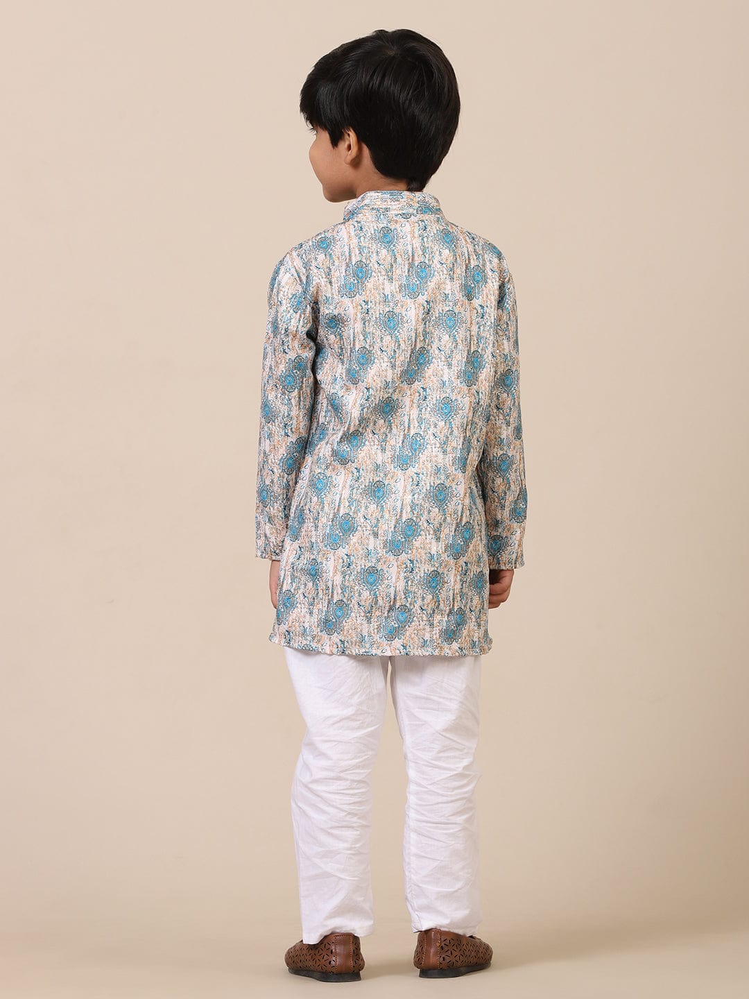 Father-Son Ivory Sky Duo Kurta Pajama Combo Set