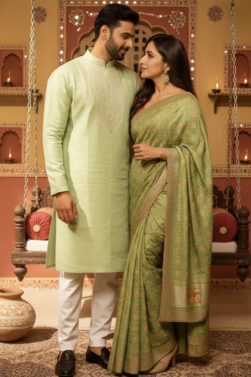 Royal Mint Green Couple Set 💚