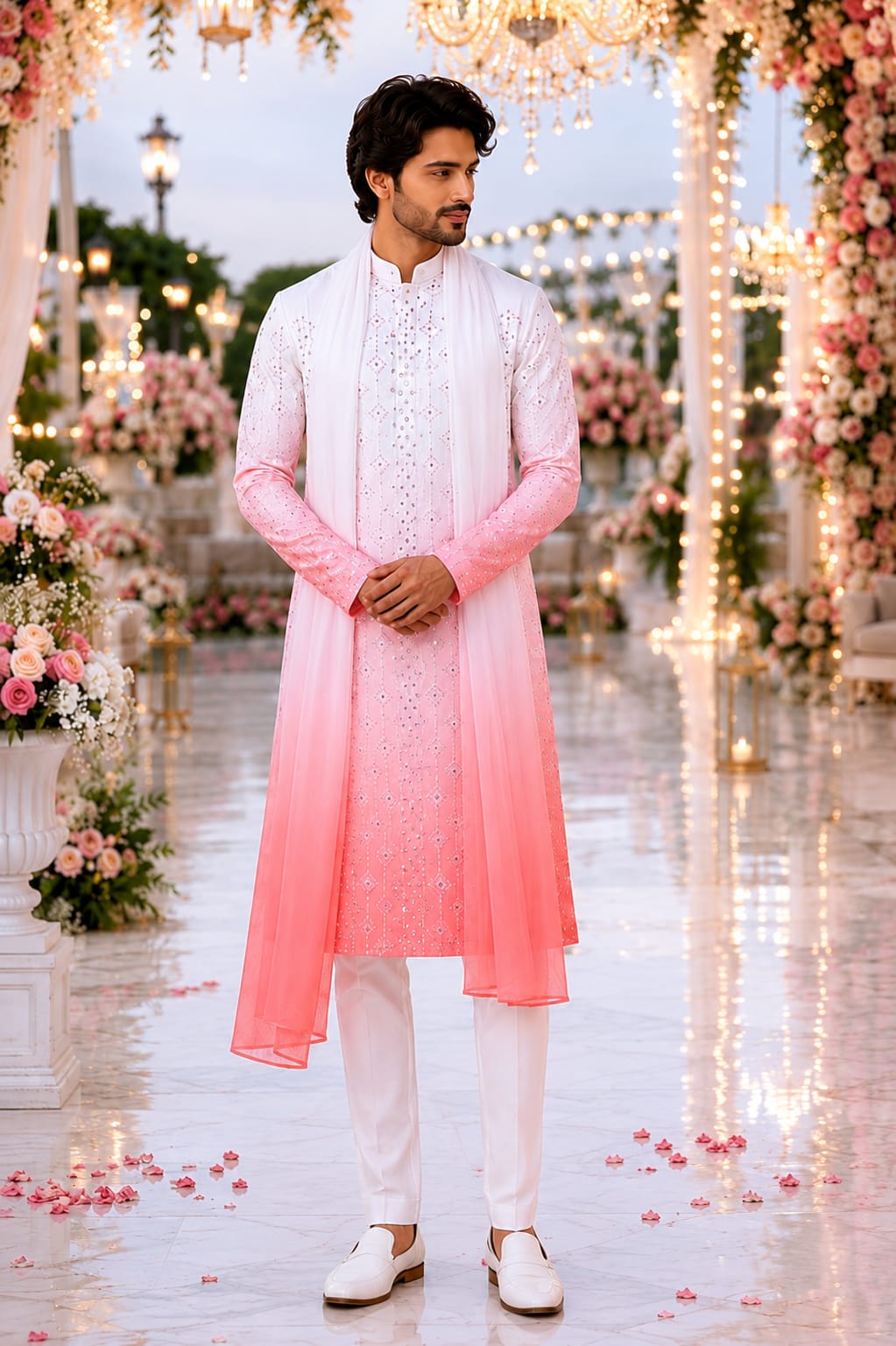 Rang-e-Gulabi | Saree & Kurta Couple Set