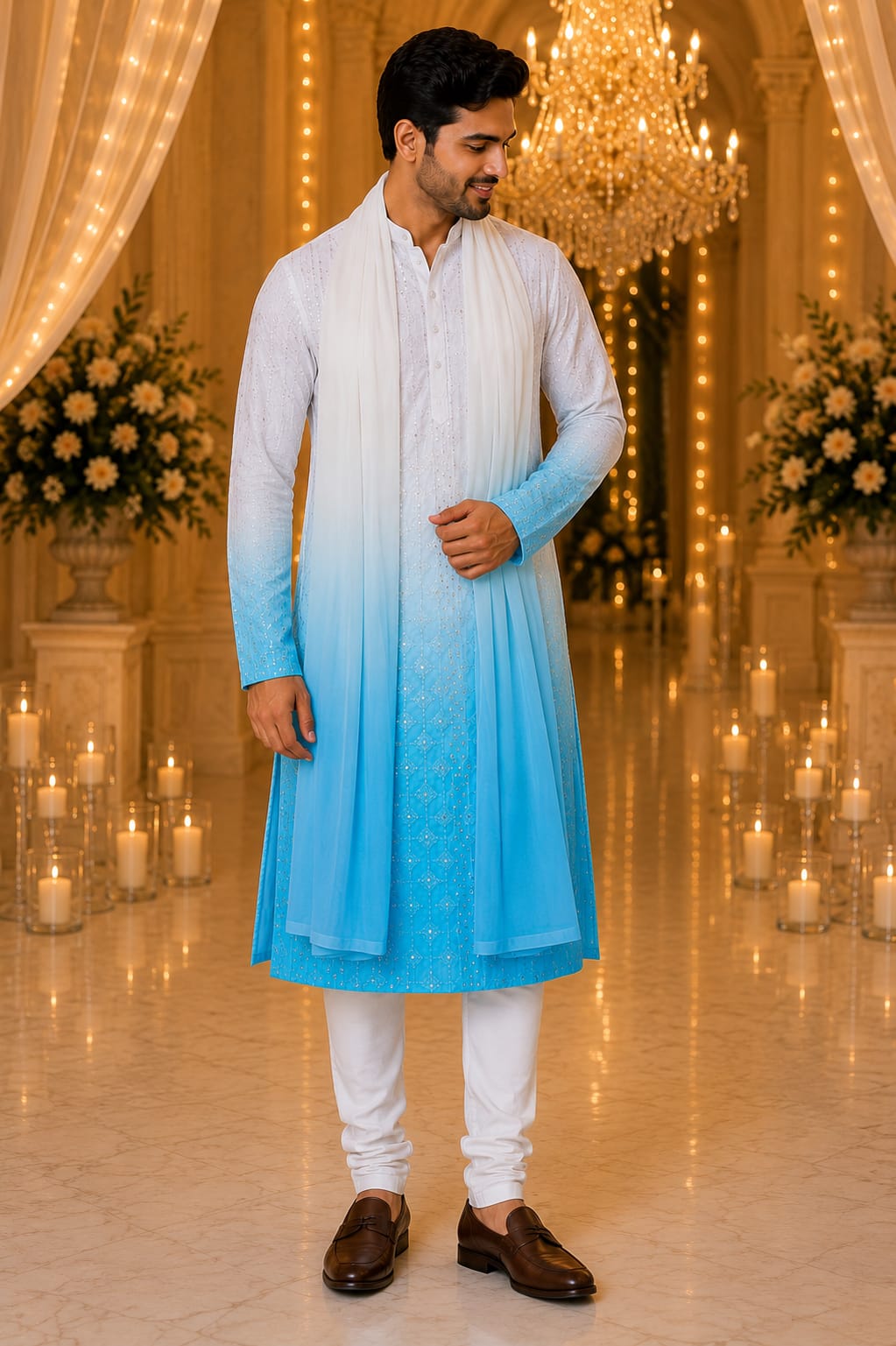 Noor-e-Firoza | saree & Kurta couple Set